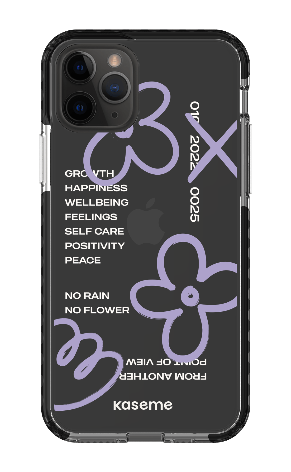 iPhone 11 Pro Clear Case - Black Feelings purple Clear Case -