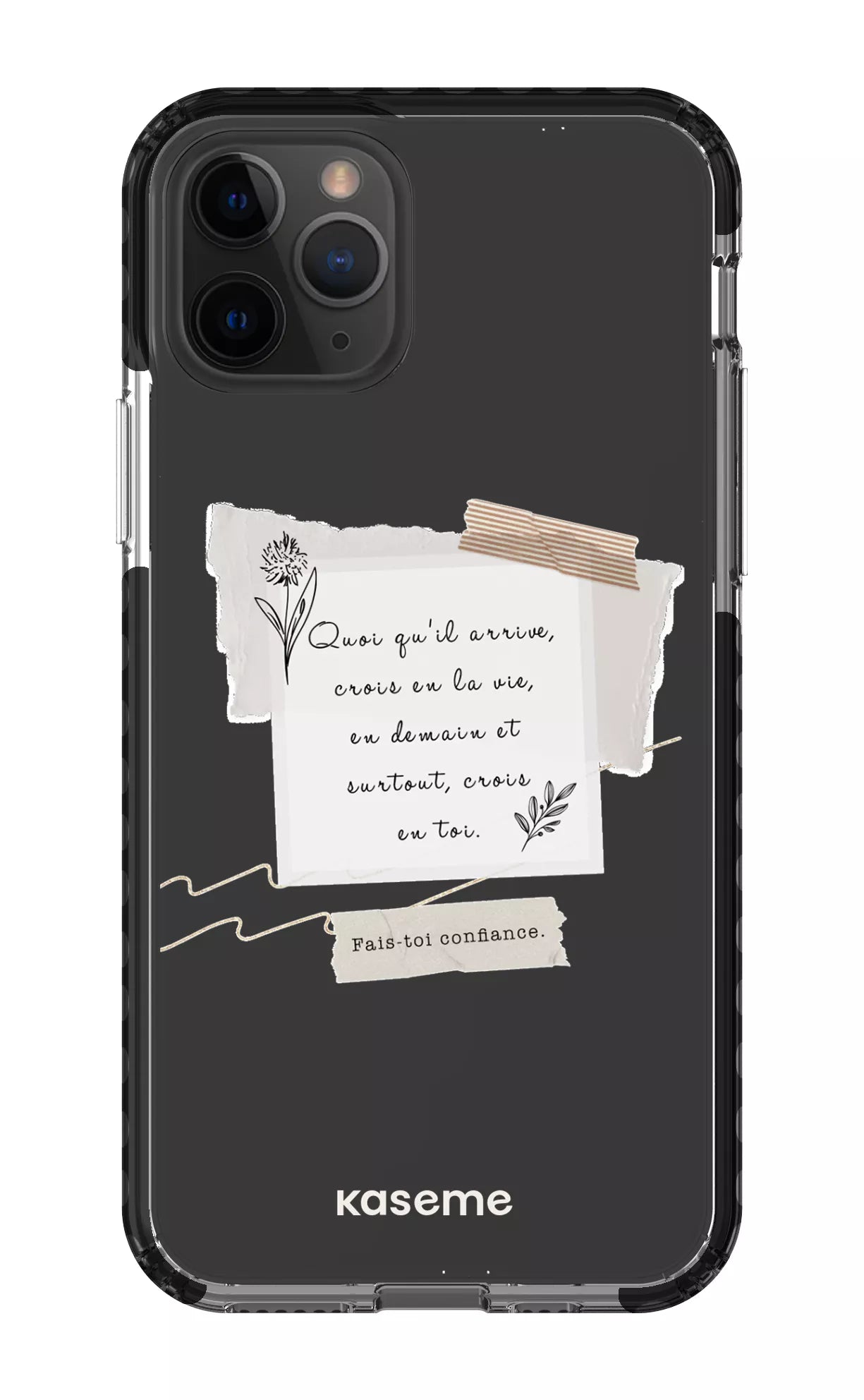 iPhone 11 Pro Clear Case - Black Foi Clear Case -