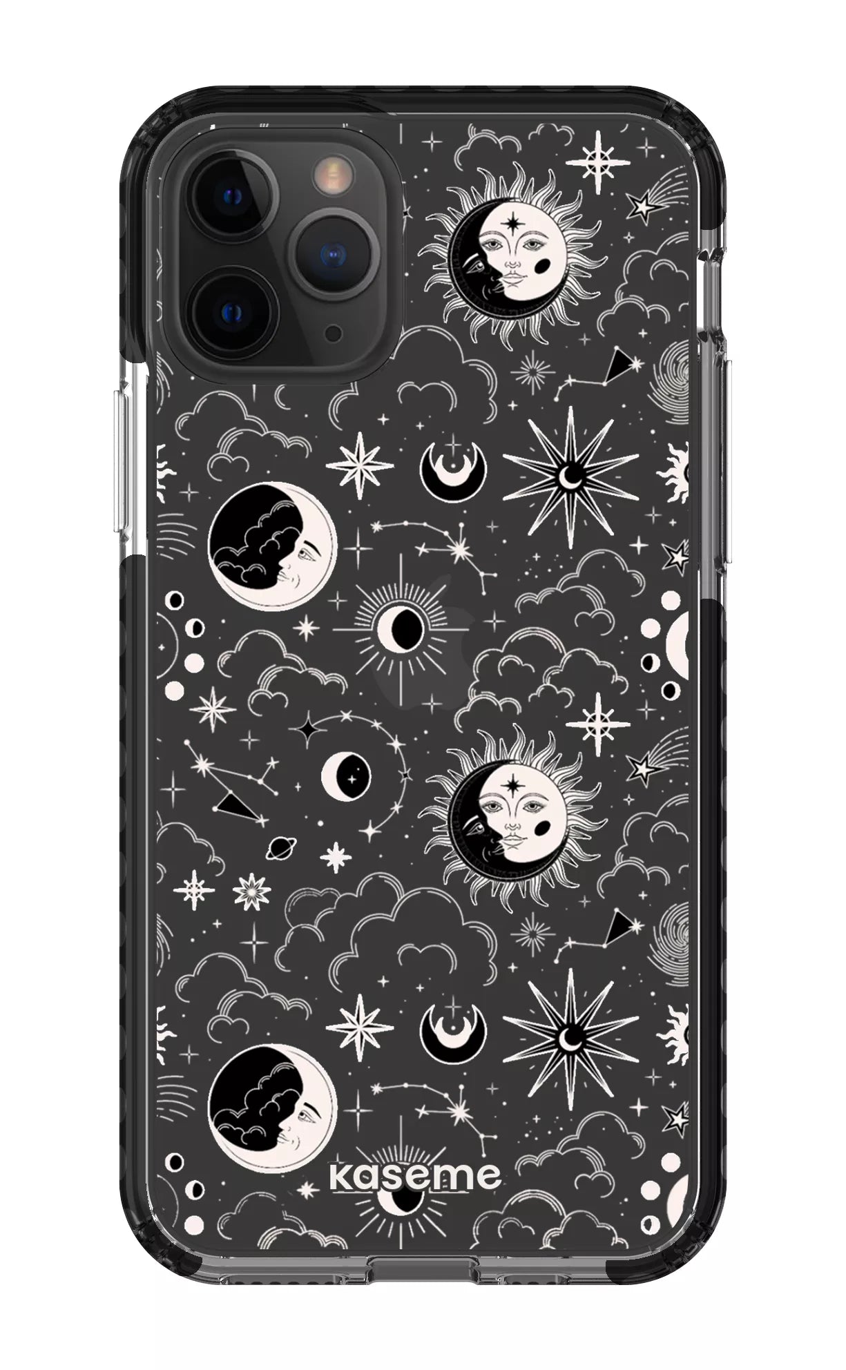 iPhone 11 Pro Clear Case - Black Milky Way White Clear Case -
