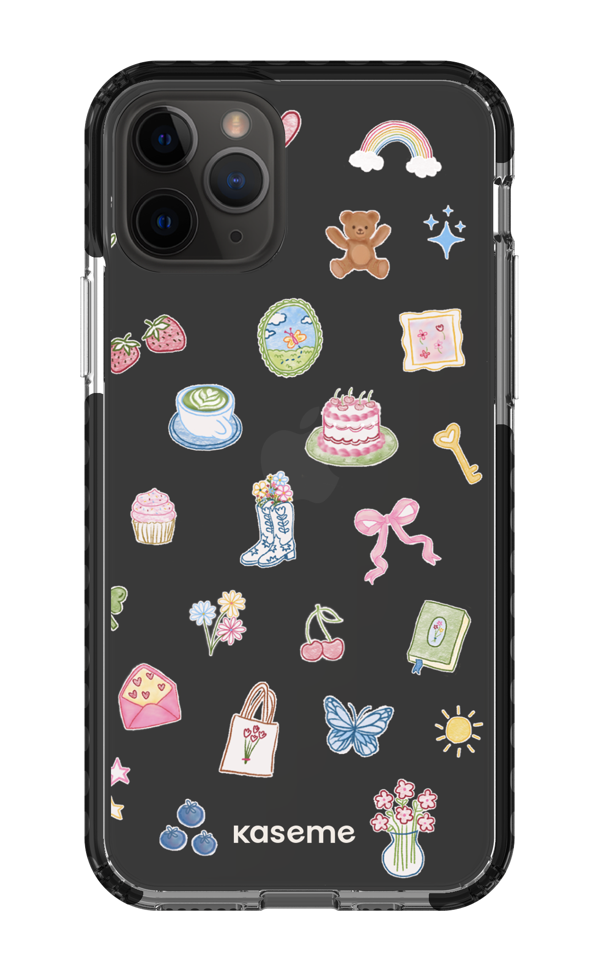 iPhone 11 Pro Clear Case - Black Poetry Clear Case -