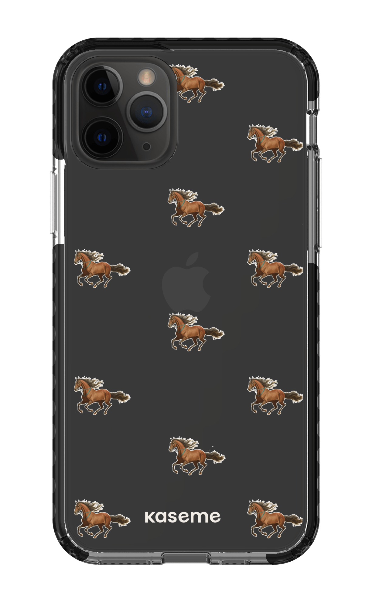 iPhone 11 Pro Clear Case - Black Saddle Clear Case -