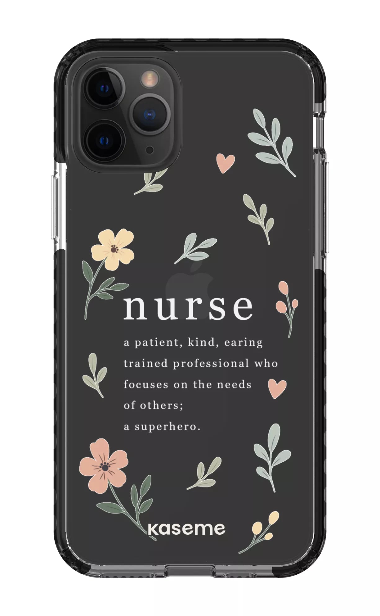 iPhone 11 Pro Clear Case - Black With Heart Clear Case -