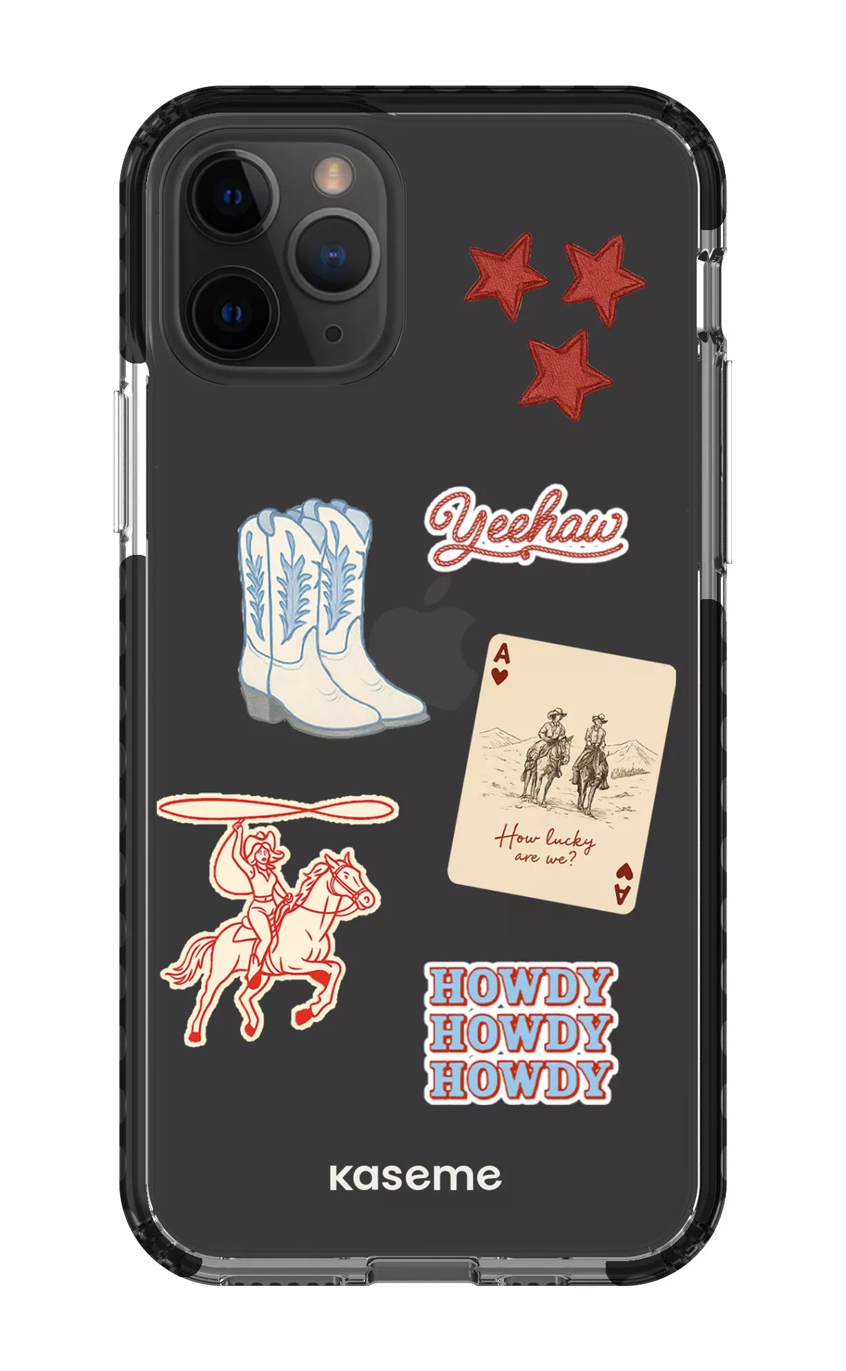 iPhone 11 Pro Clear Case - Black Yeehaw Clear Case -