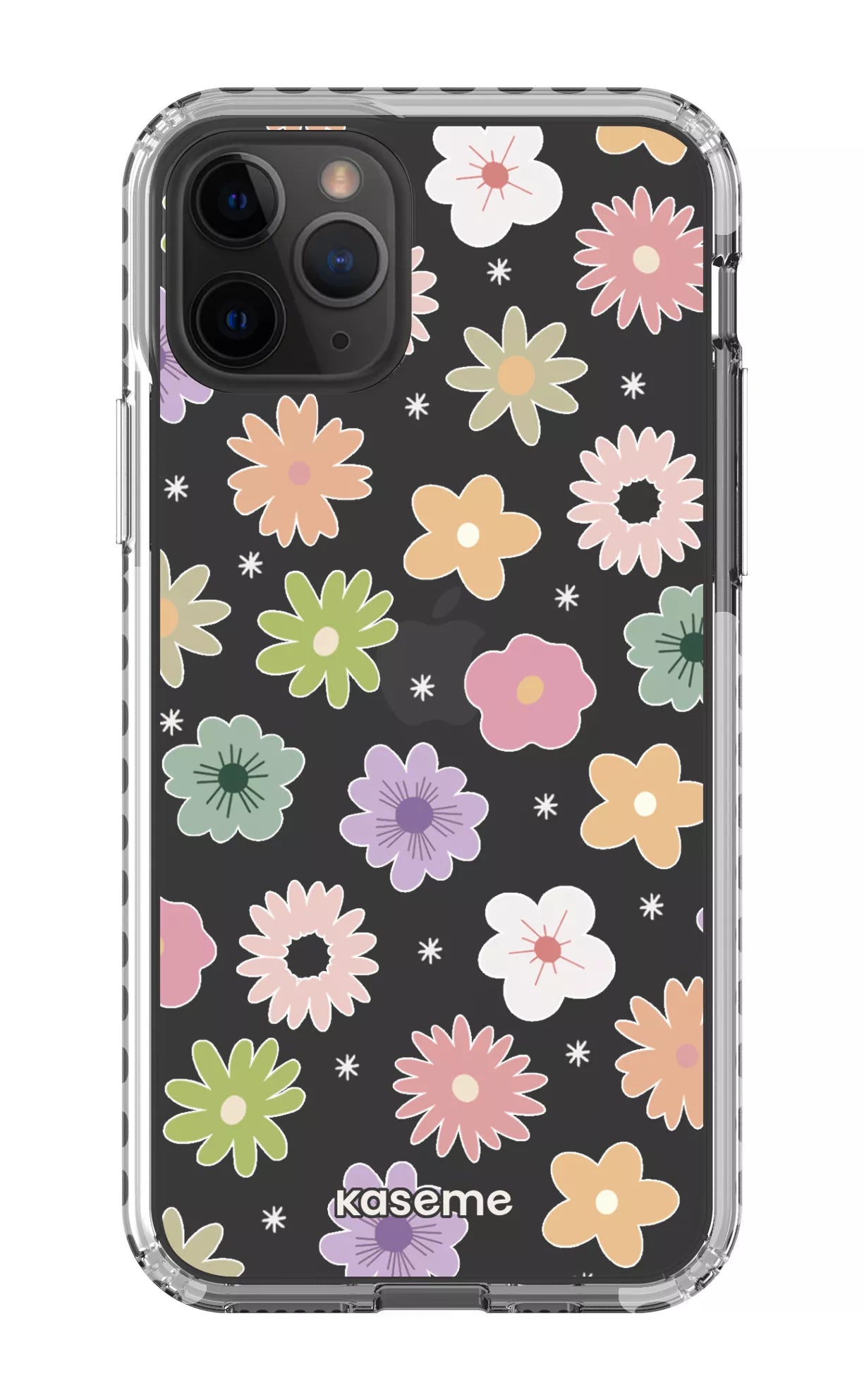 iPhone 11 Pro Clear Case - White Adore small Clear Case -