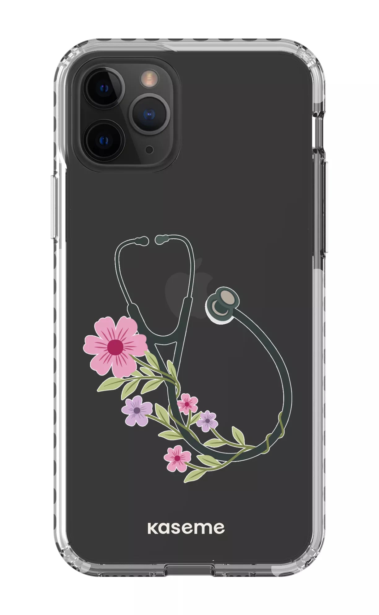 iPhone 11 Pro Clear Case - White Blossom Beat Clear Case -