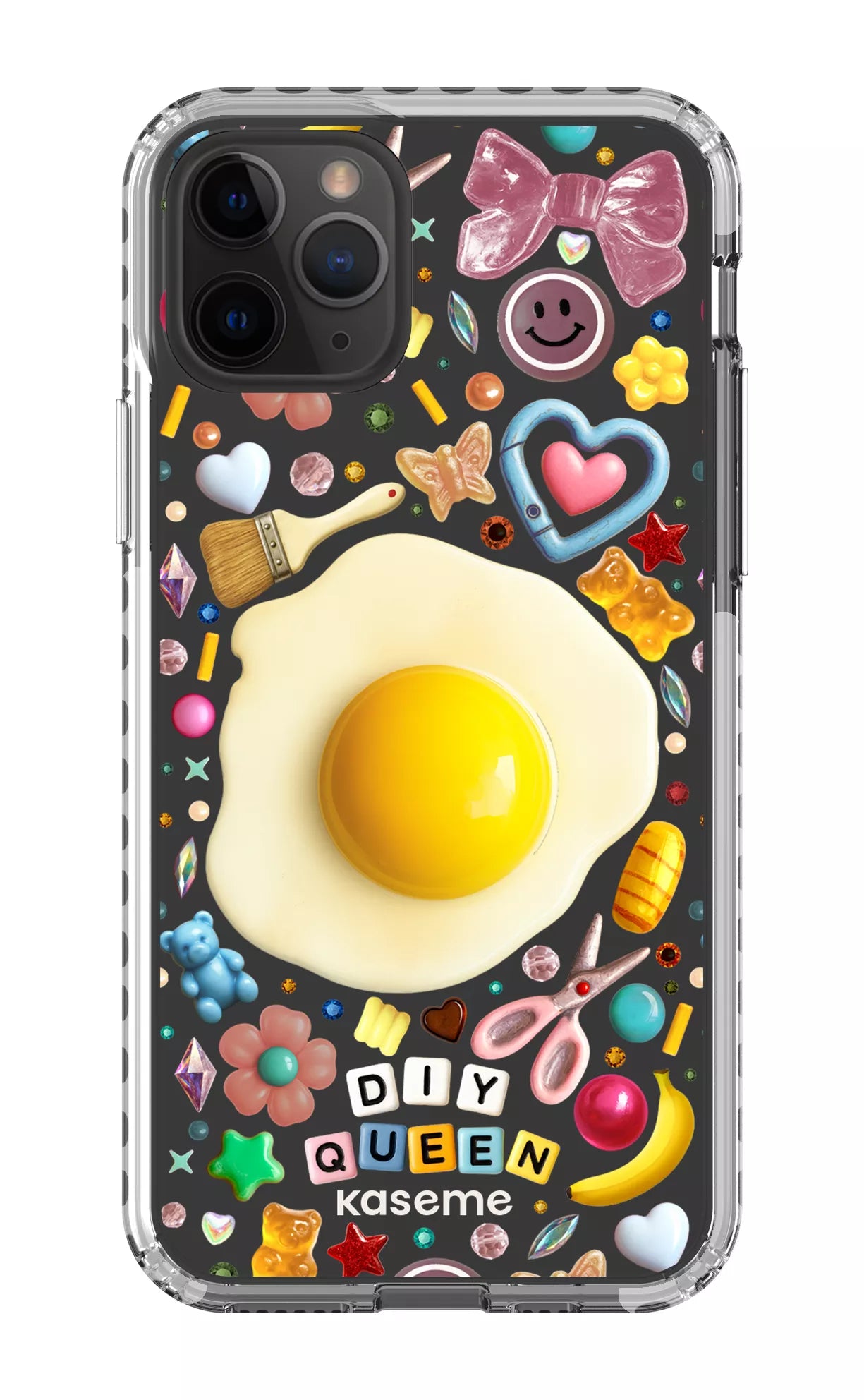 iPhone 11 Pro Clear Case - White DIY Queen Clear Case by Marianne Plaisance -