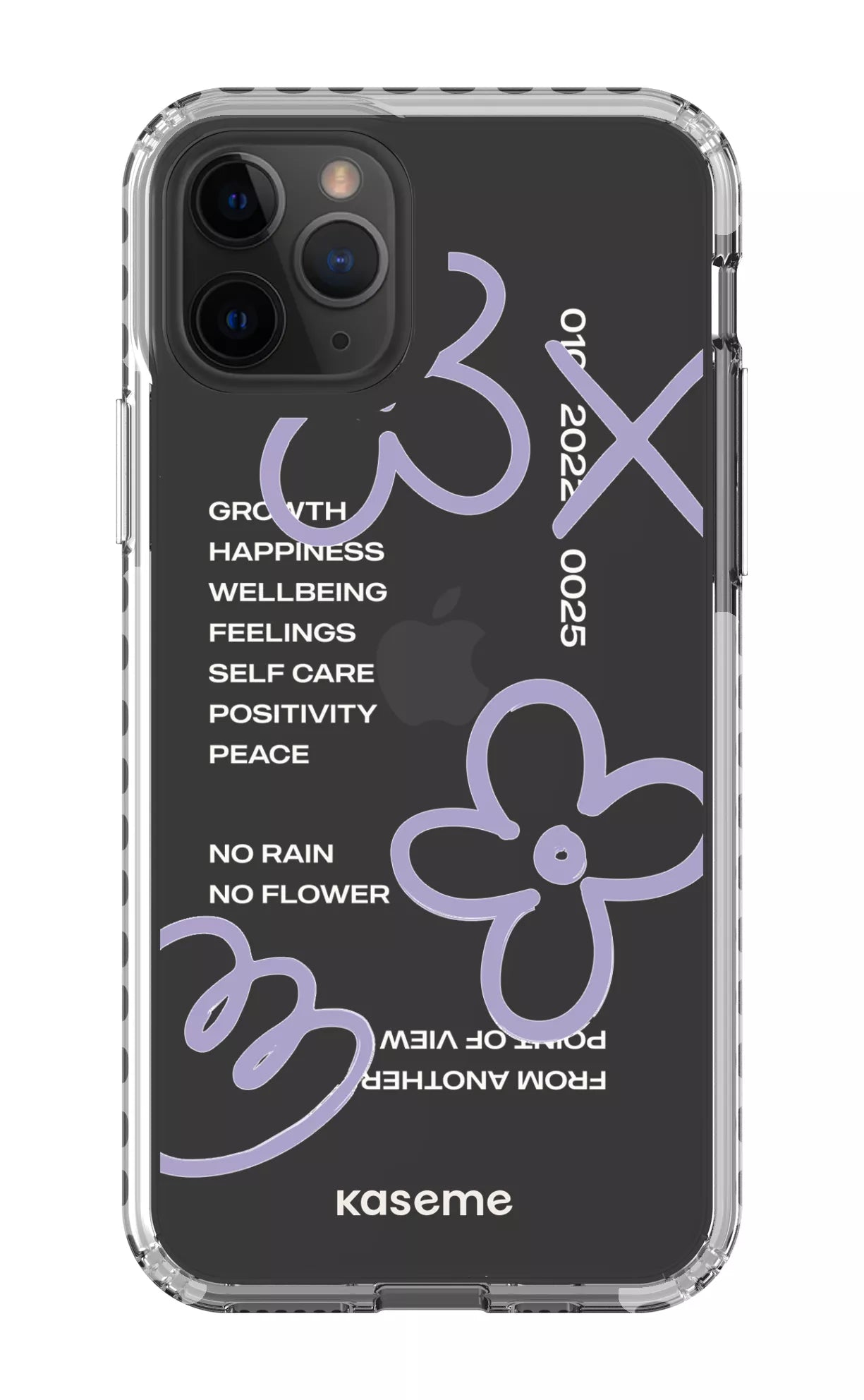 iPhone 11 Pro Clear Case - White Feelings purple Clear Case -