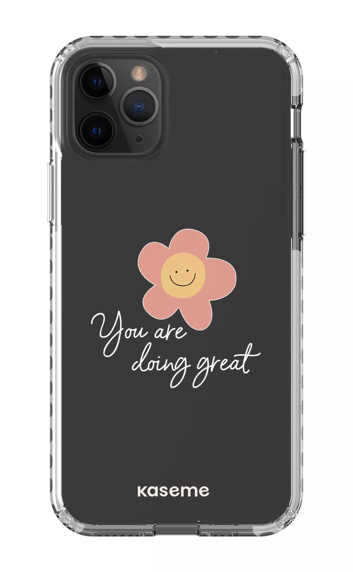 iPhone 11 Pro Clear Case - White Keep going Clear Case -