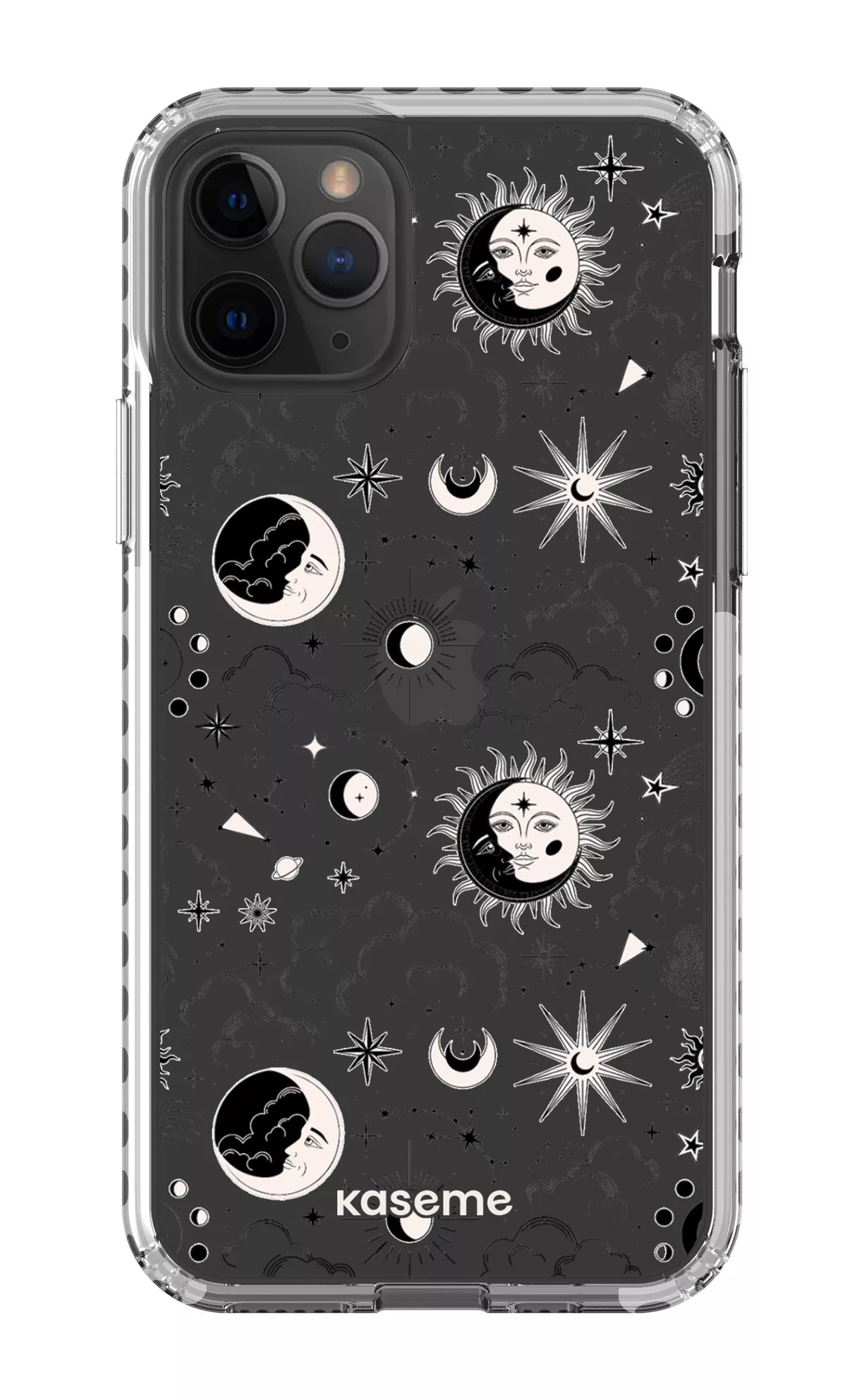 iPhone 11 Pro Clear Case - White Milky Way Black Clear Case -