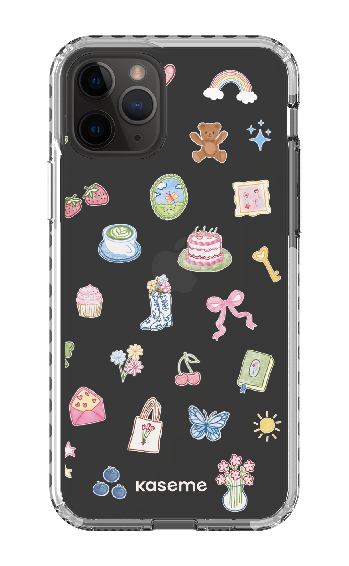 iPhone 11 Pro Clear Case - White Poetry Clear Case -