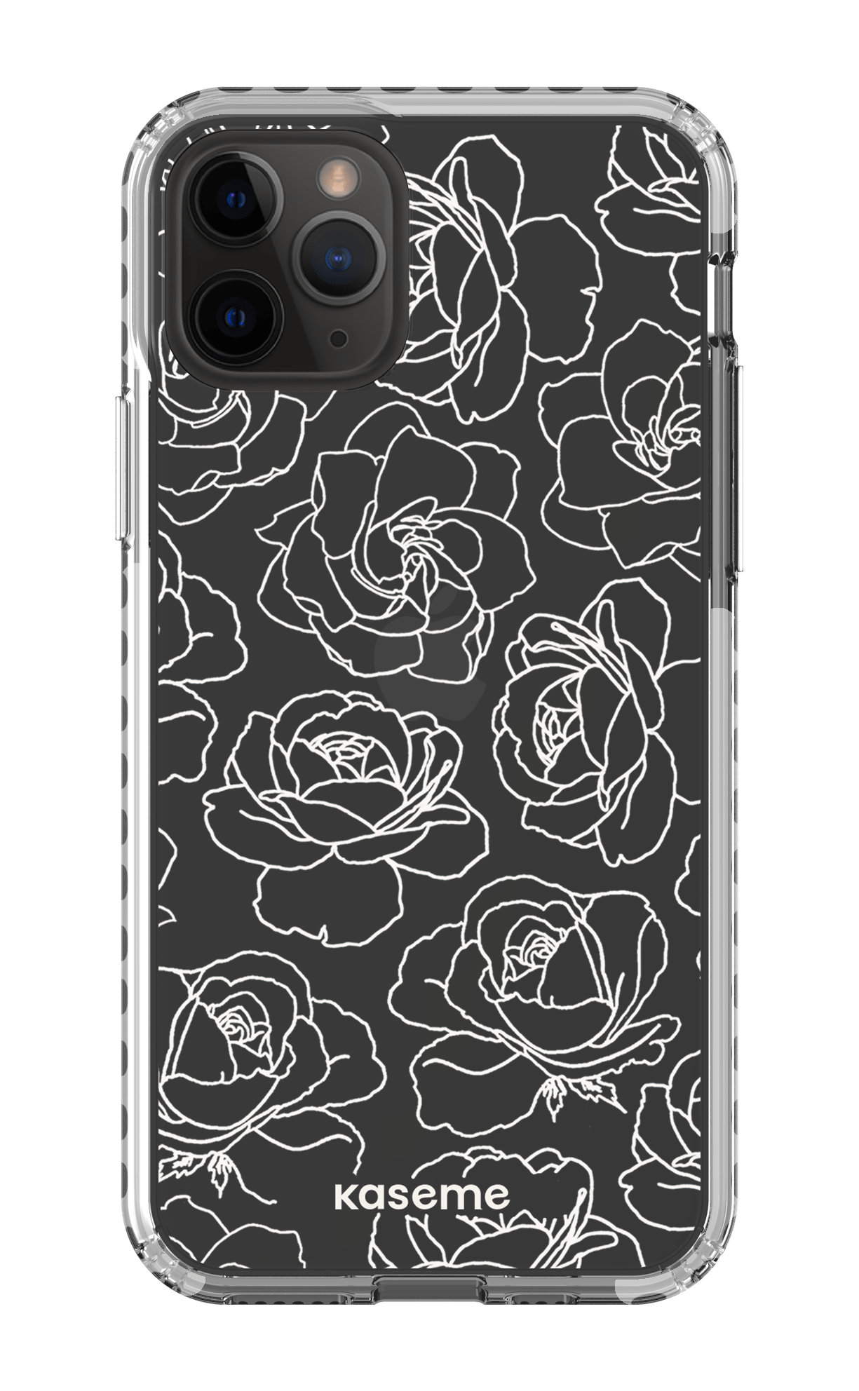 iPhone 11 Pro Clear Case - White Polar Flowers Clear Case -