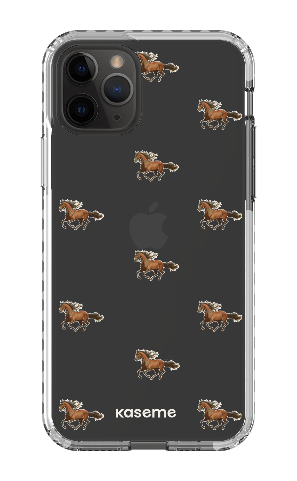 iPhone 11 Pro Clear Case - White Saddle Clear Case -