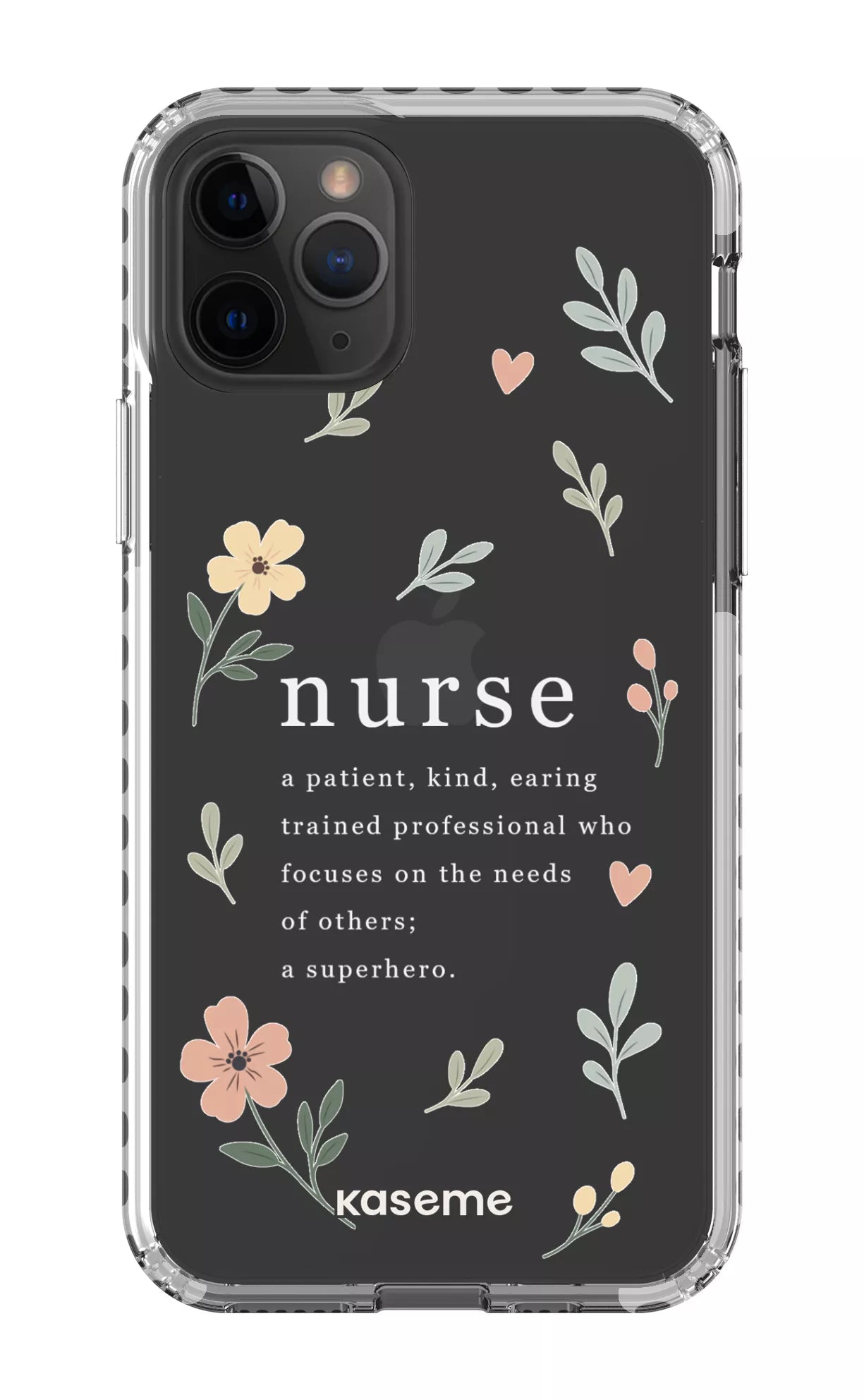 iPhone 11 Pro Clear Case - White With Heart Clear Case -