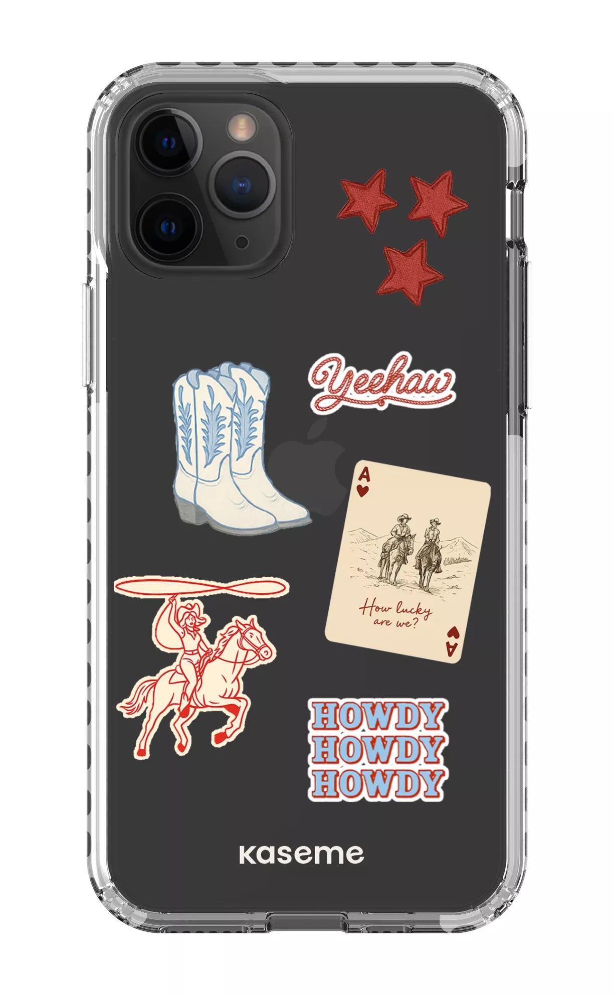 iPhone 11 Pro Clear Case - White Yeehaw Clear Case -