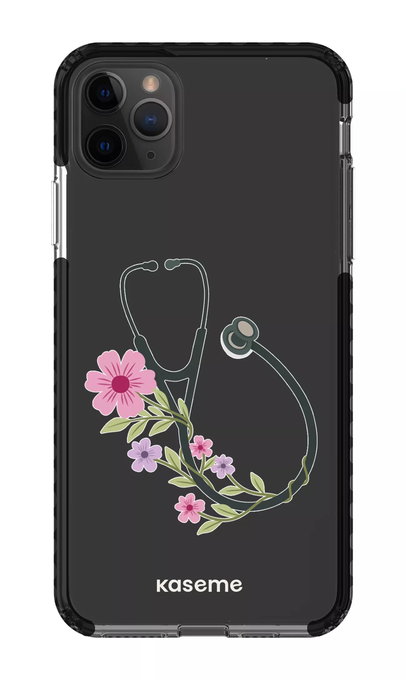 iPhone 11 Pro Max Clear Case - Black Blossom Beat Clear Case -