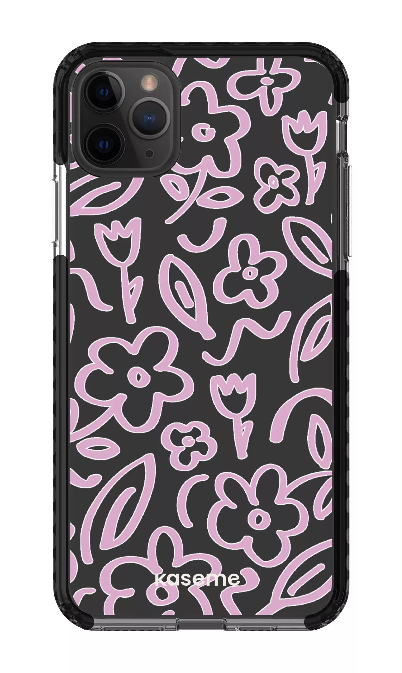 iPhone 11 Pro Max Clear Case - Black Brooklyn pink Clear Case -