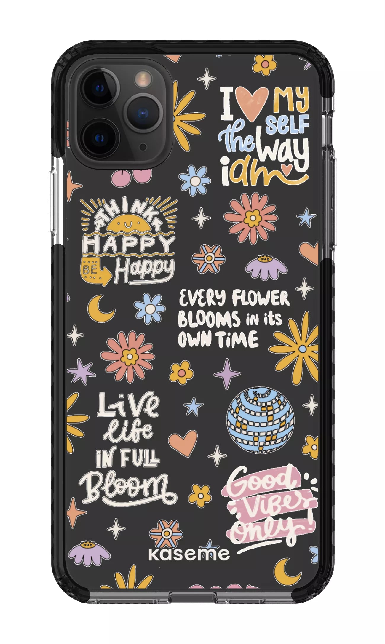 iPhone 11 Pro Max Clear Case - Black Candid Clear Case -