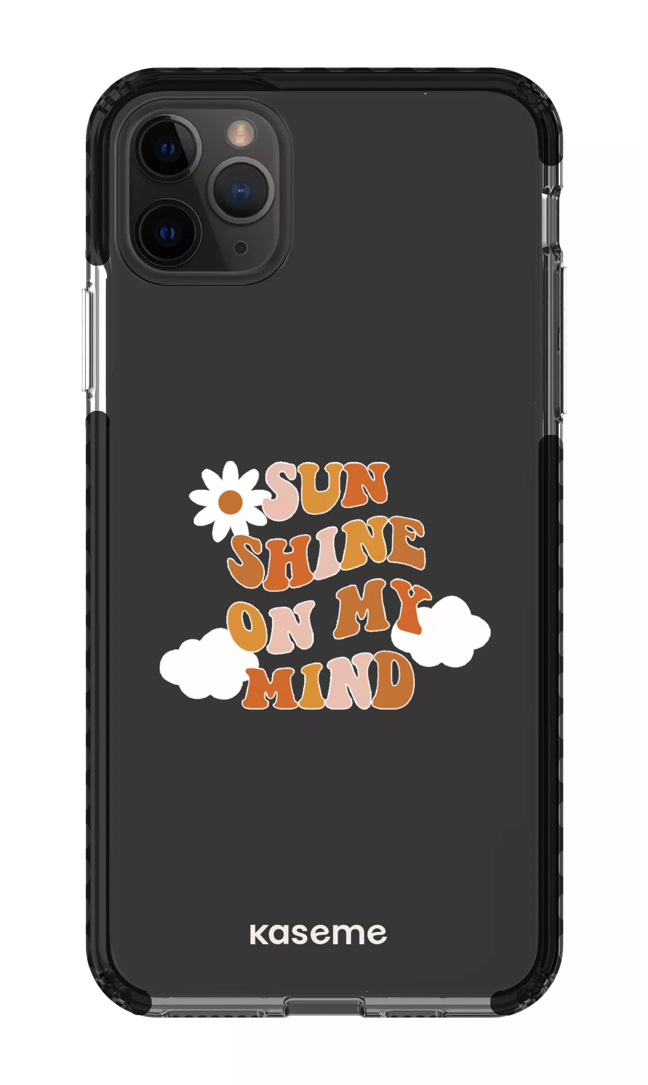 iPhone 11 Pro Max Clear Case - Black Cheerful Clear Case -