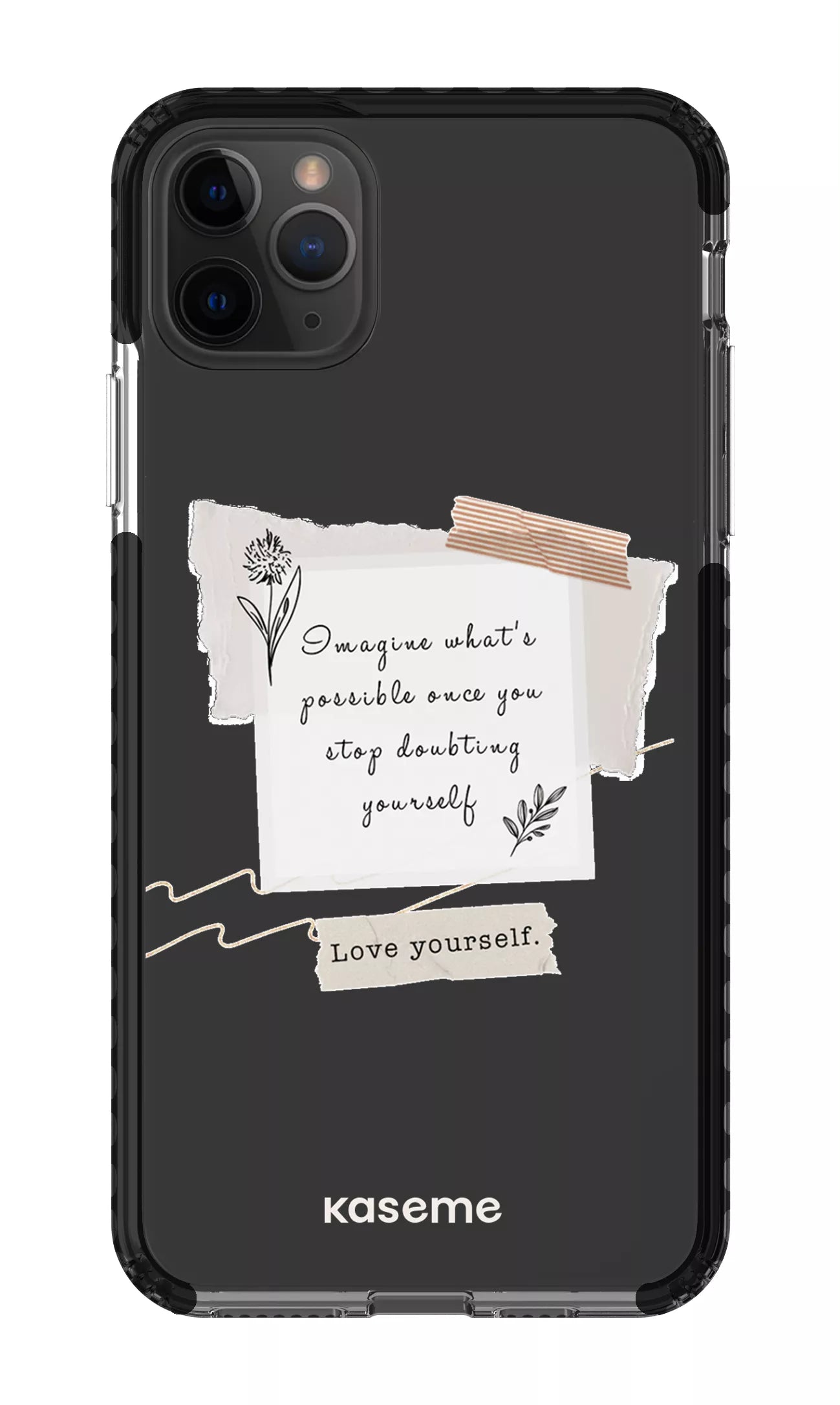 iPhone 11 Pro Max Clear Case - Black Faith Clear Case -