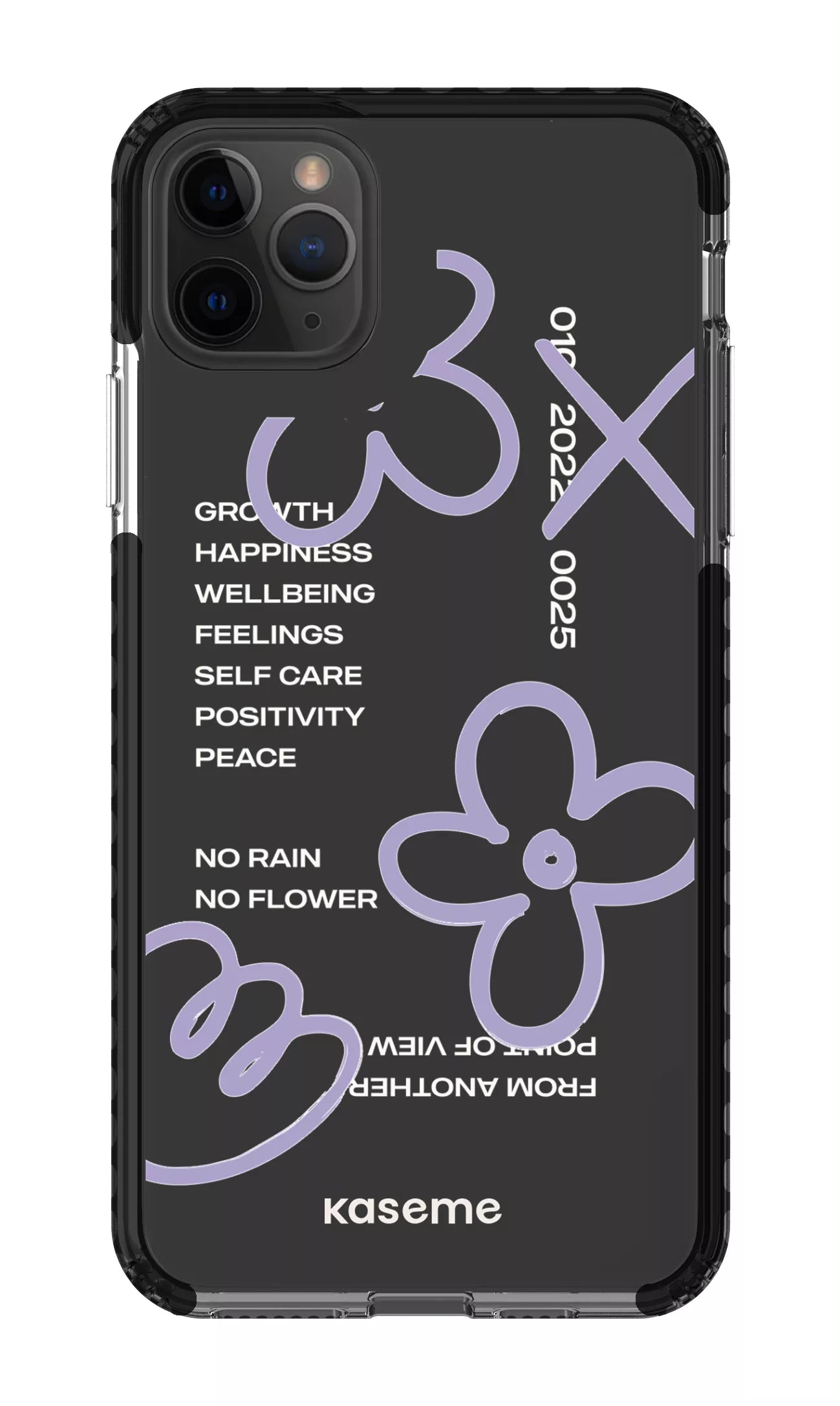 iPhone 11 Pro Max Clear Case - Black Feelings purple Clear Case -
