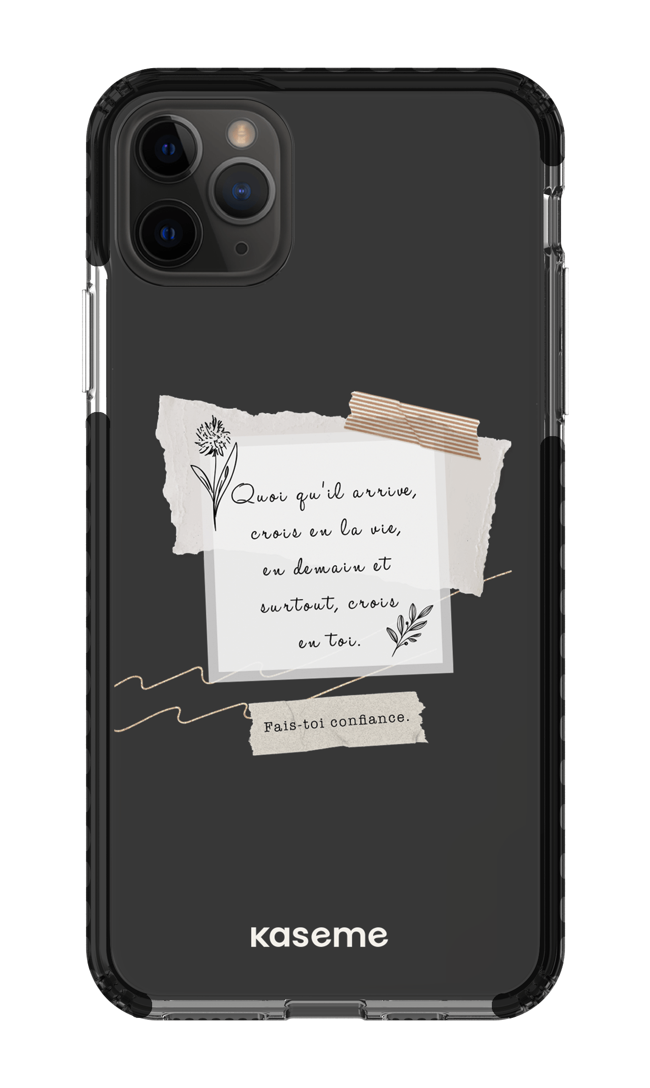 iPhone 11 Pro Max Clear Case - Black Foi Clear Case -