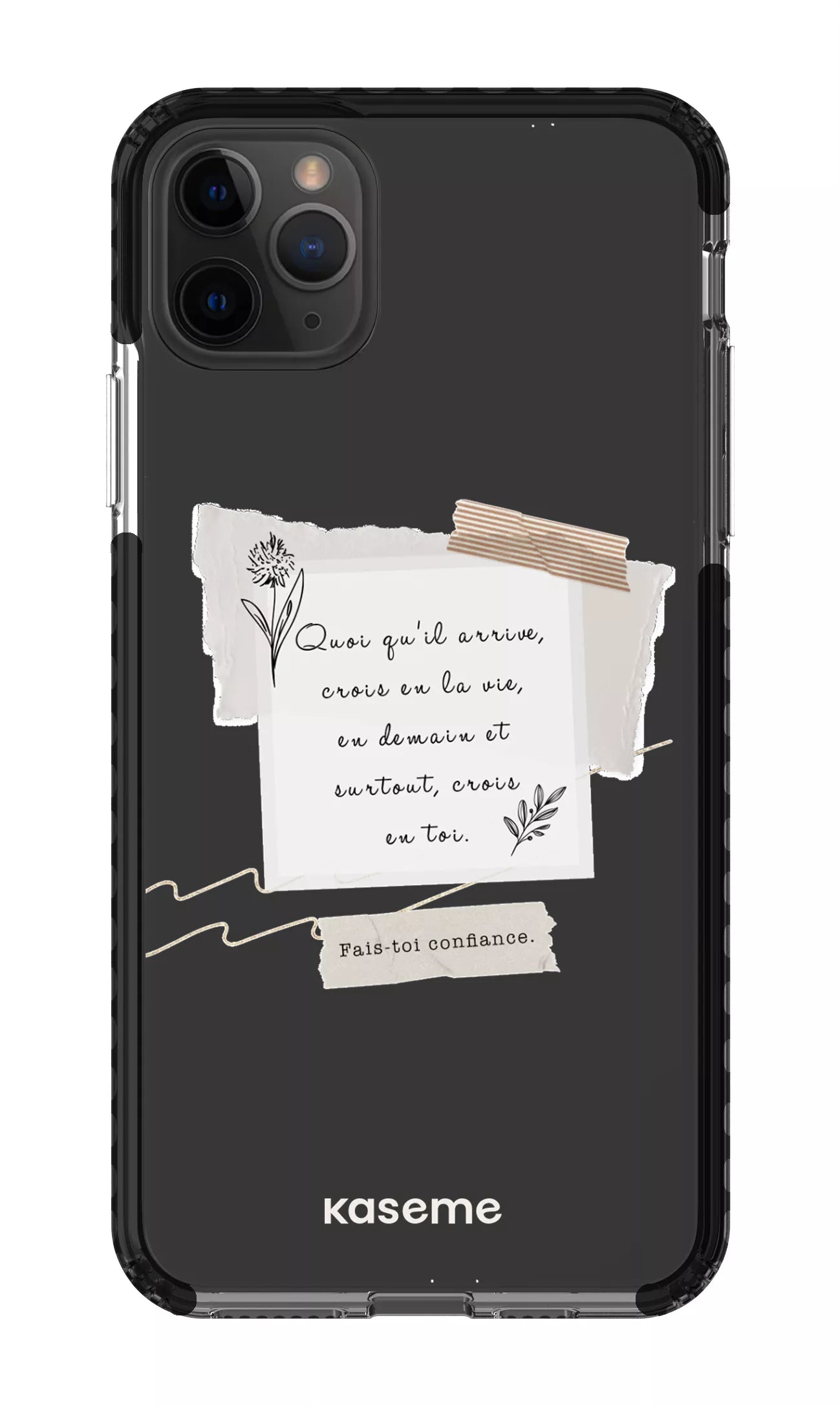 iPhone 11 Pro Max Clear Case - Black Foi Clear Case -