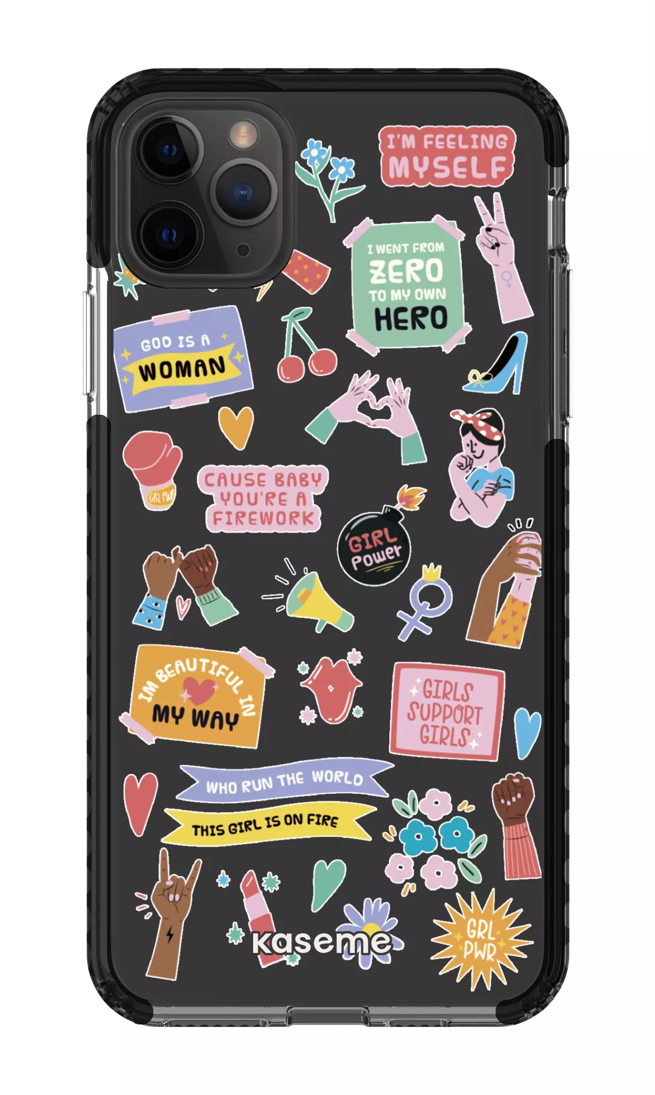 iPhone 11 Pro Max Clear Case - Black Girl Boss Clear Case -