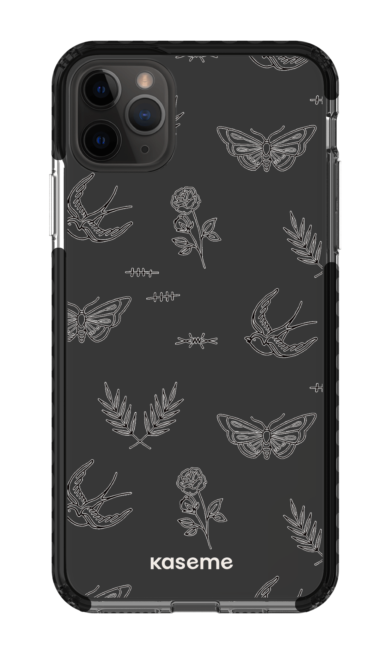 iPhone 11 Pro Max Clear Case - Black Ink Clear Case -