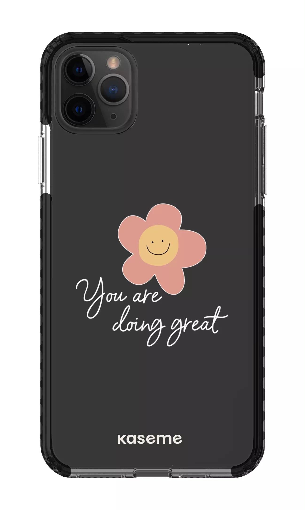 iPhone 11 Pro Max Clear Case - Black Keep going Clear Case -