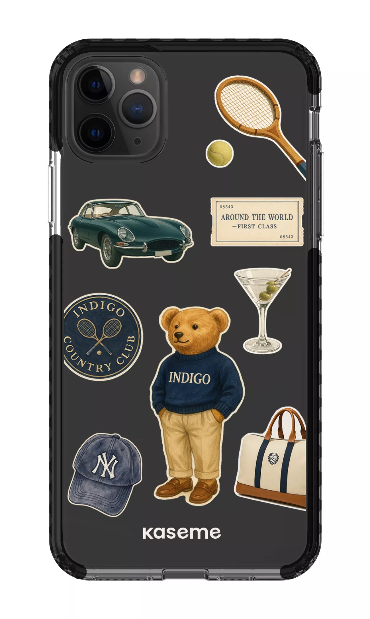 iPhone 11 Pro Max Clear Case - Black Kingsley Clear Case -