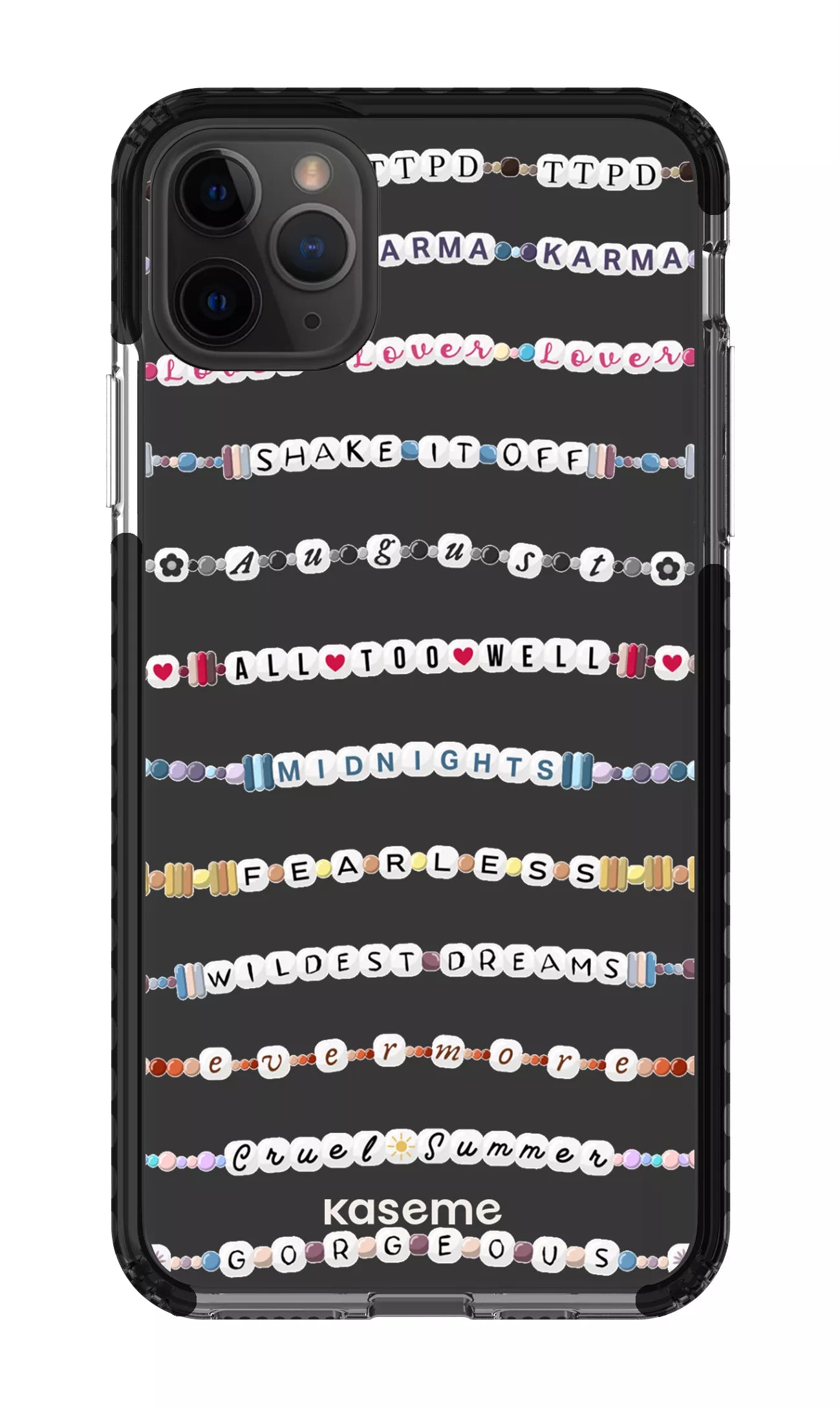 iPhone 11 Pro Max Clear Case - Black Love Story Clear Case -