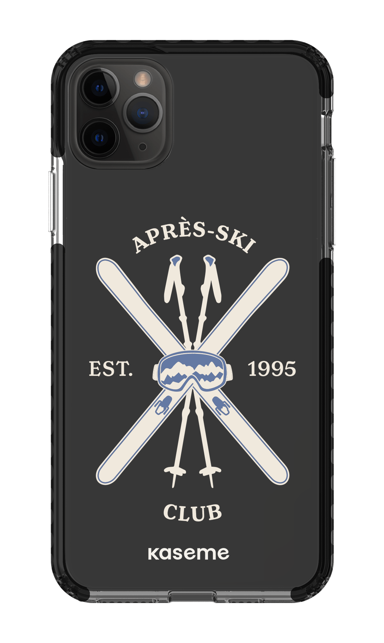 iPhone 11 Pro Max Clear Case - Black Off-Track Clear Case -