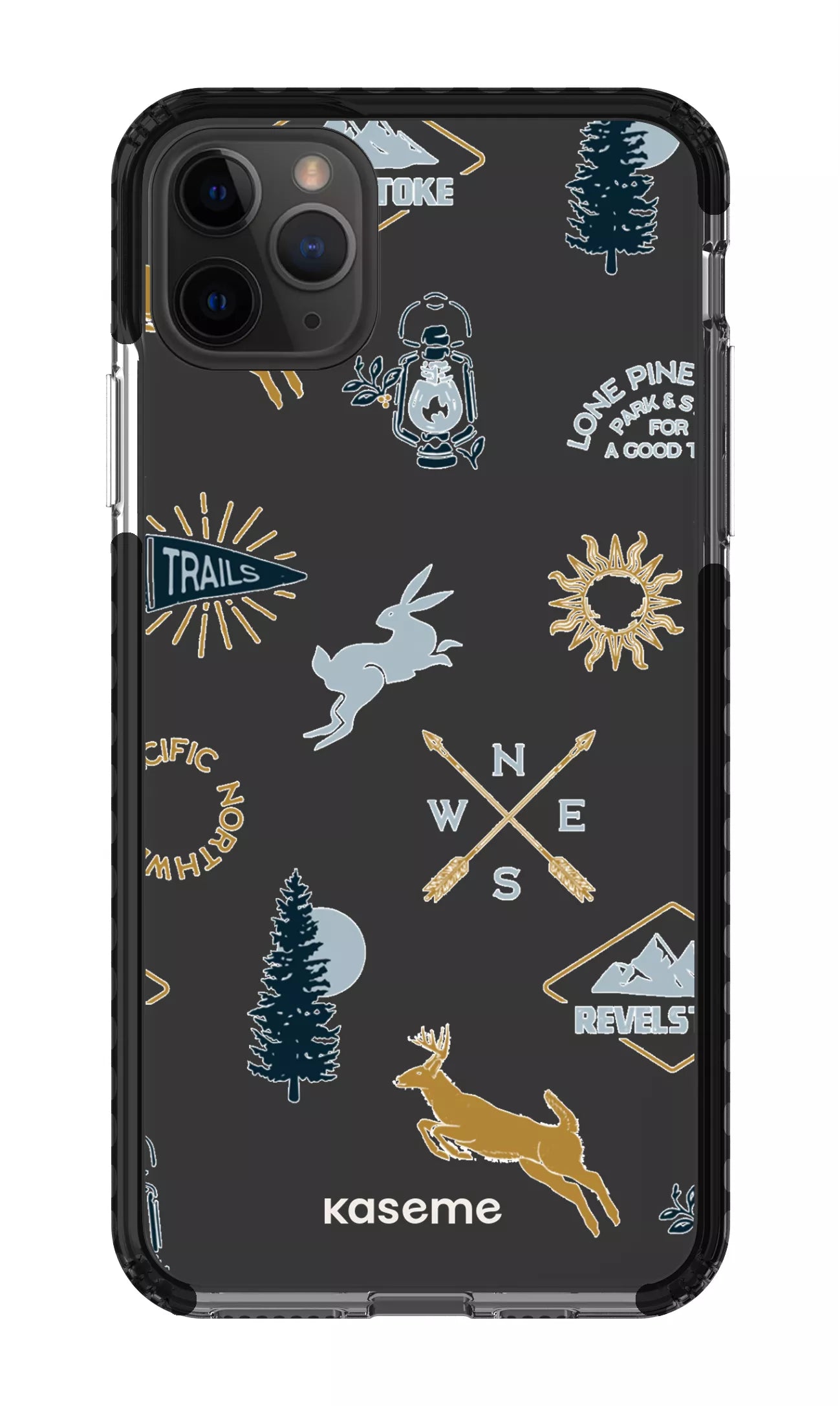 iPhone 11 Pro Max Clear Case - Black Revelstoke white Clear Case -