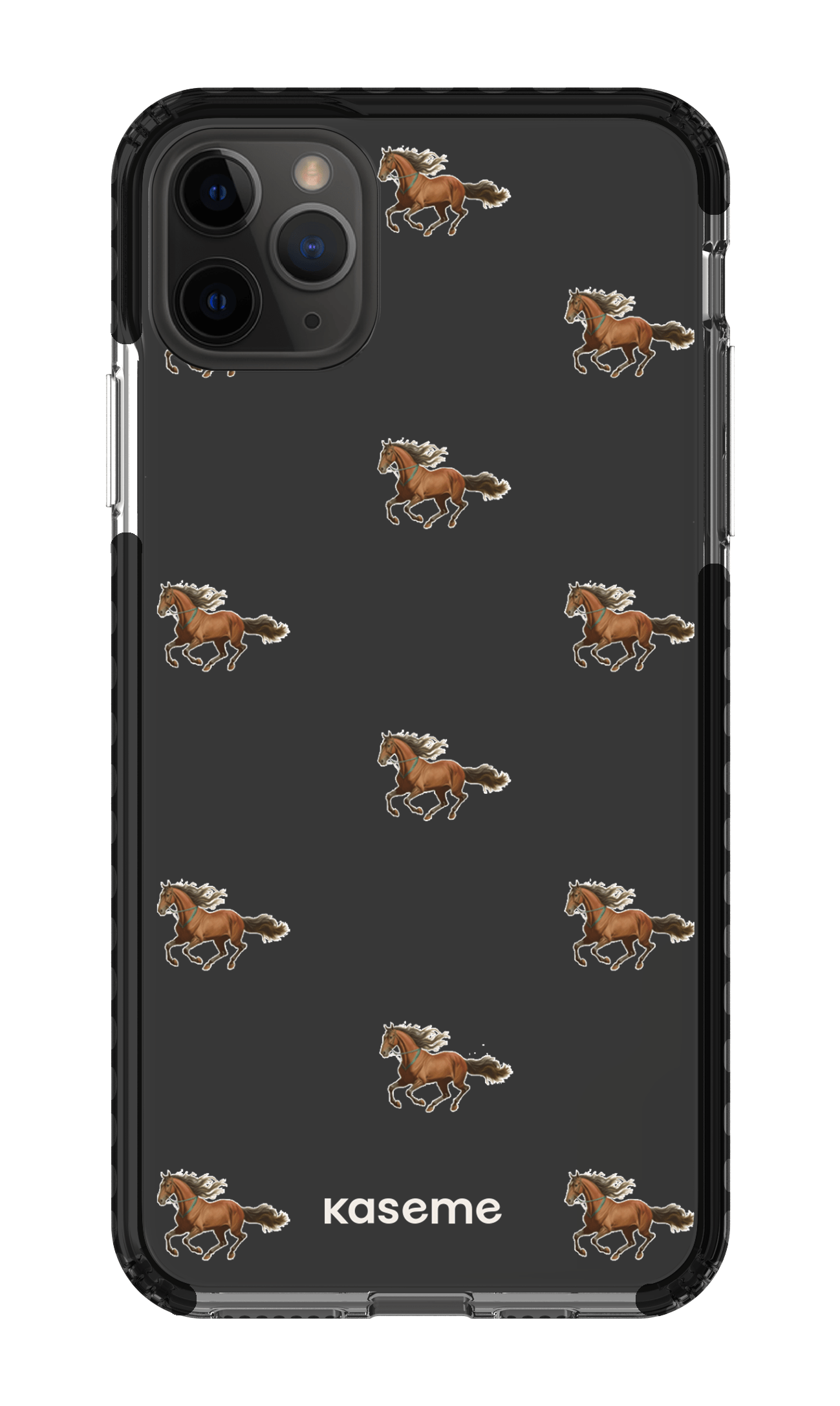 iPhone 11 Pro Max Clear Case - Black Saddle Clear Case -