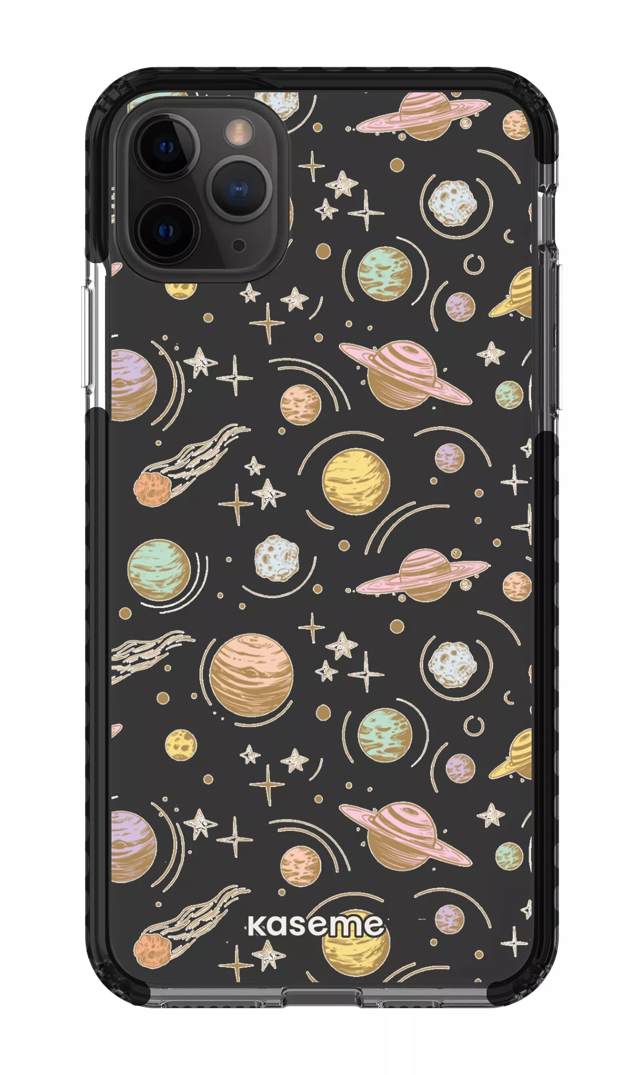 iPhone 11 Pro Max Clear Case - Black Solar Clear Case -