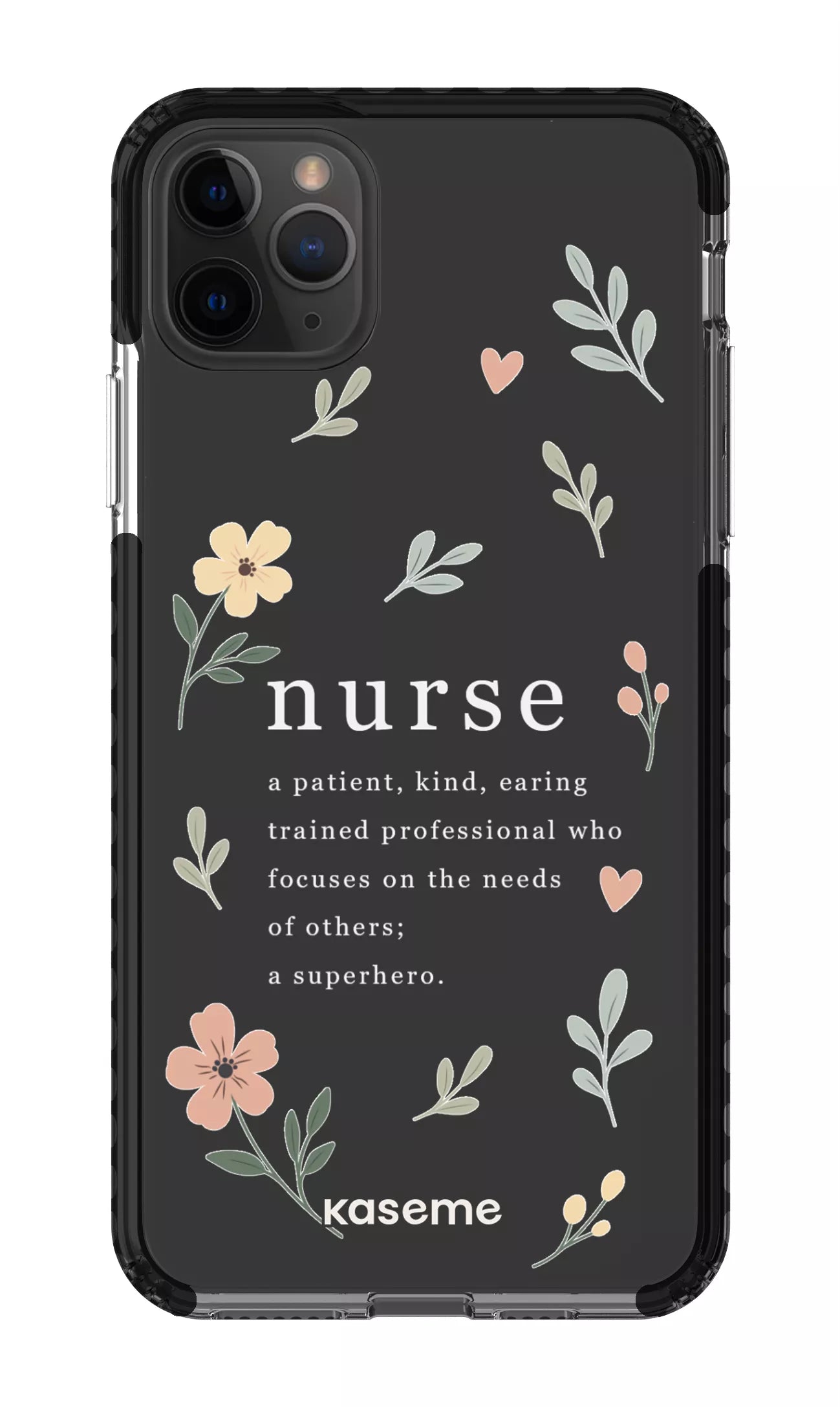 iPhone 11 Pro Max Clear Case - Black With Heart Clear Case -