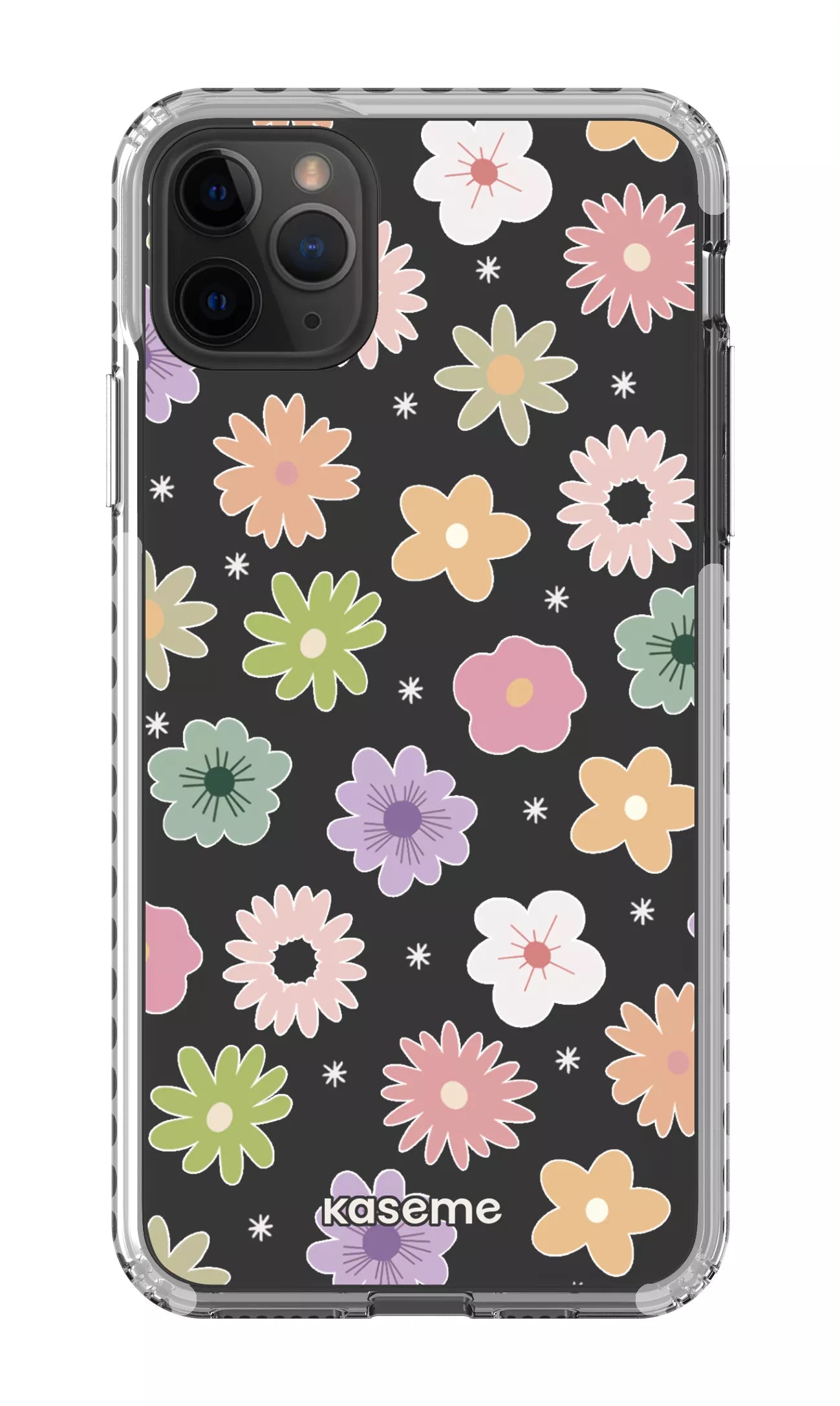 iPhone 11 Pro Max Clear Case - White Adore small Clear Case -