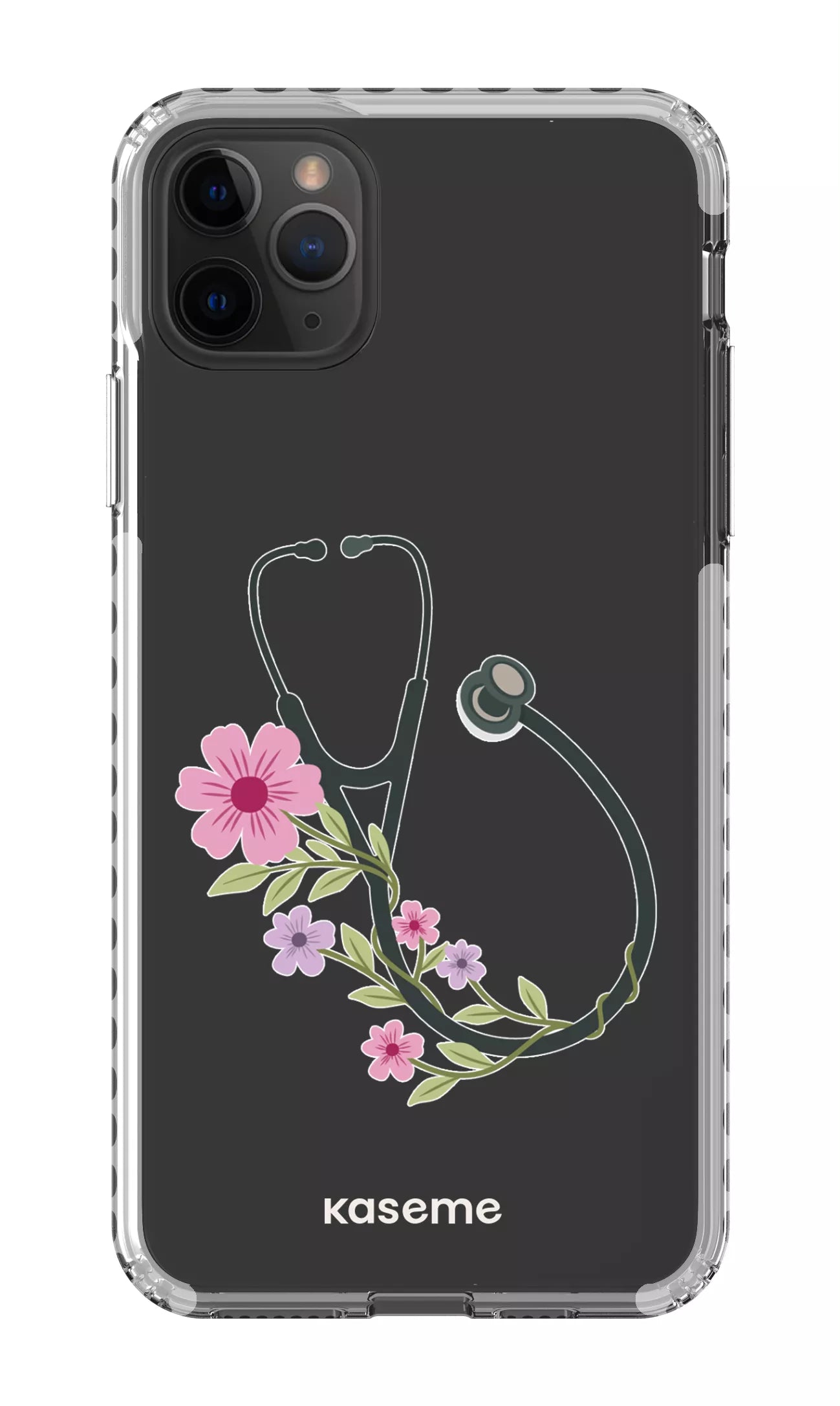 iPhone 11 Pro Max Clear Case - White Blossom Beat Clear Case -