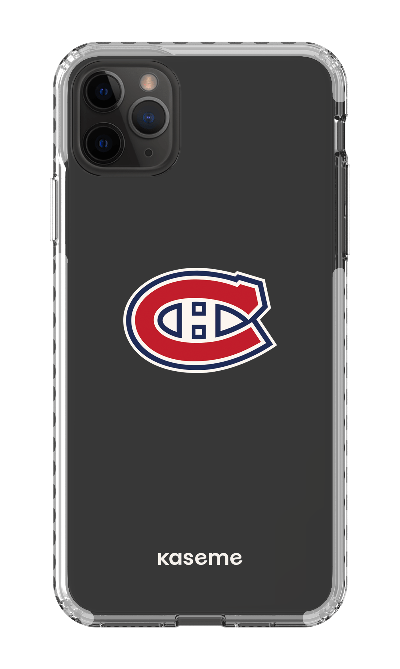 iPhone 11 Pro Max Clear Case - White Canadiens Logo Clear -