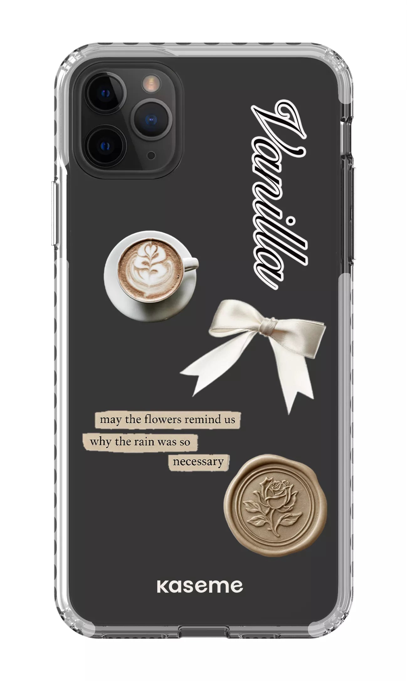 iPhone 11 Pro Max Clear Case - White Cashmere Clear Case -