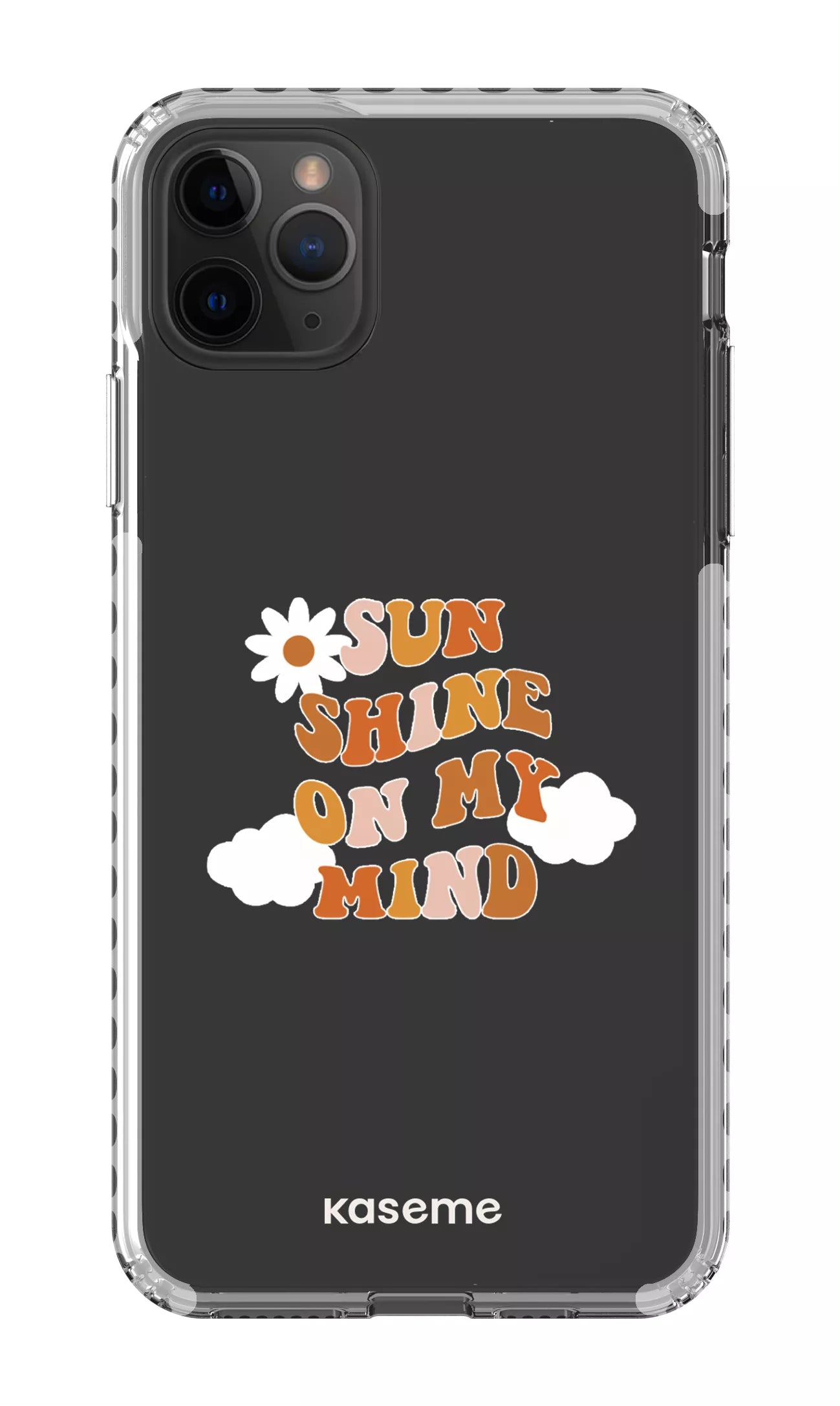 iPhone 11 Pro Max Clear Case - White Cheerful Clear Case -