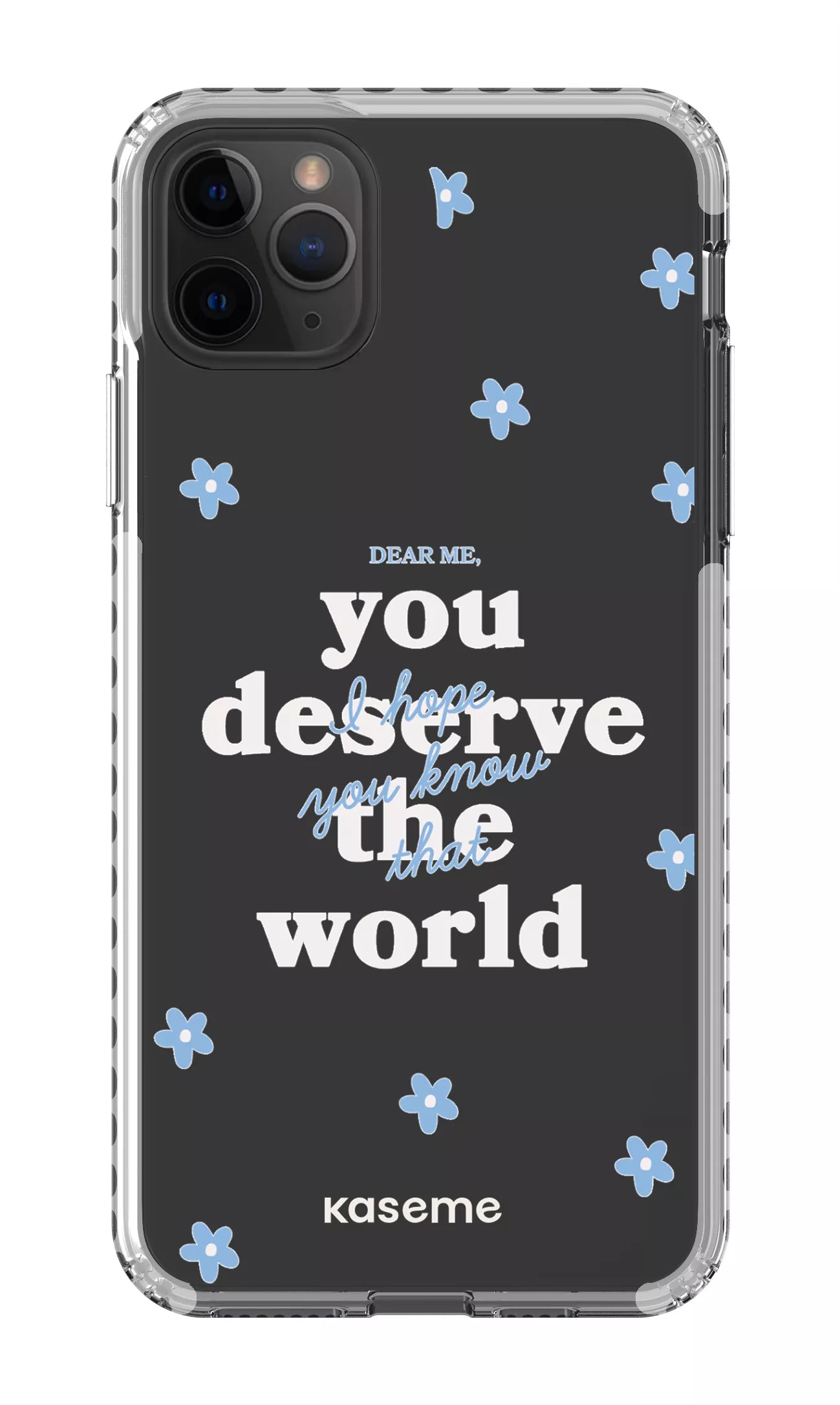 iPhone 11 Pro Max Clear Case - White Dear Me Clear Case -