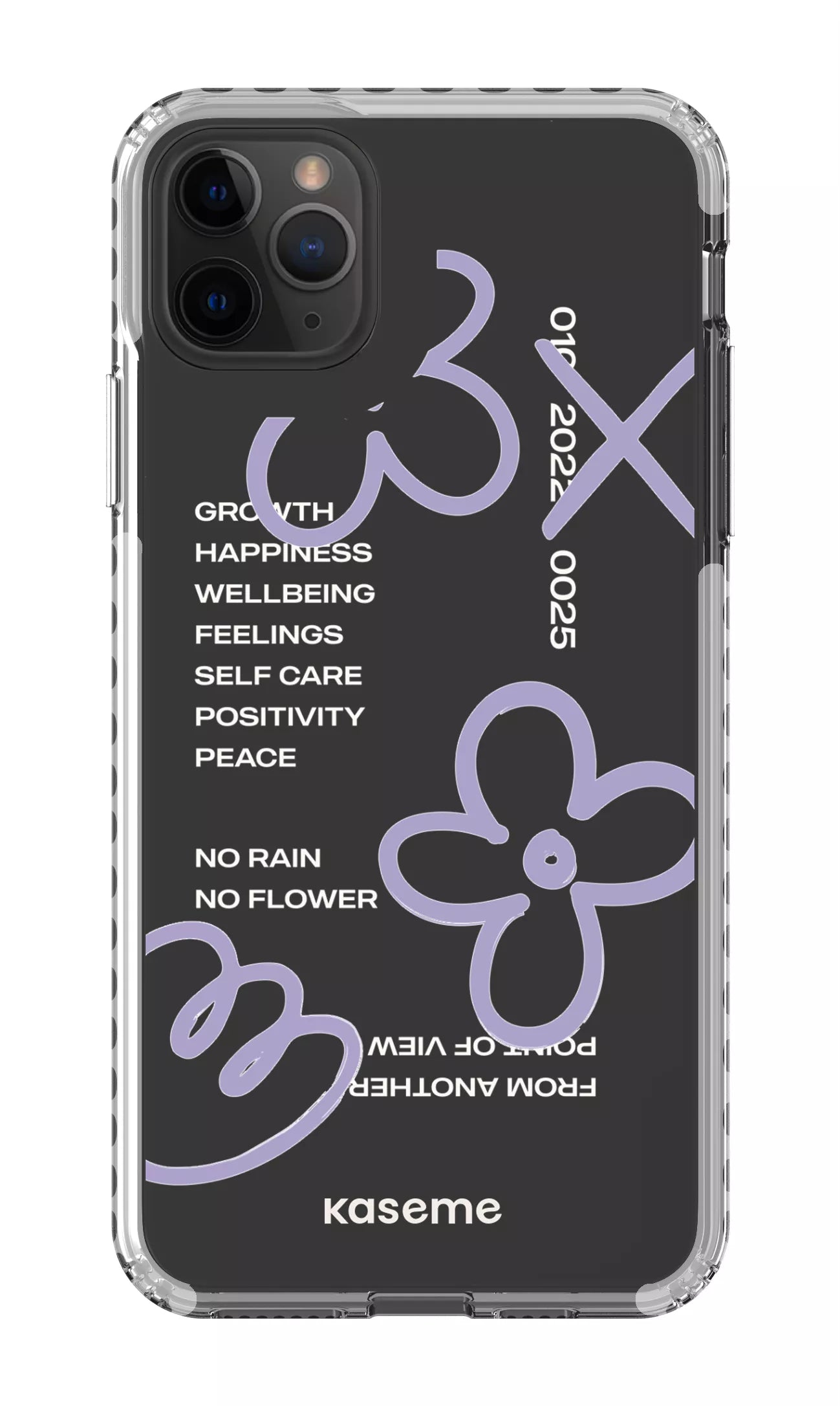 iPhone 11 Pro Max Clear Case - White Feelings purple Clear Case -