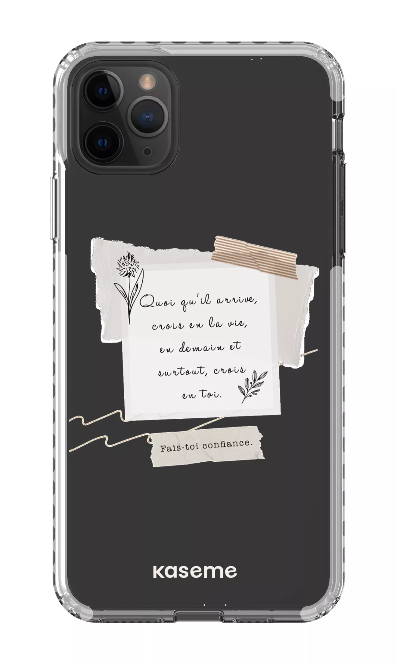 iPhone 11 Pro Max Clear Case - White Foi Clear Case -