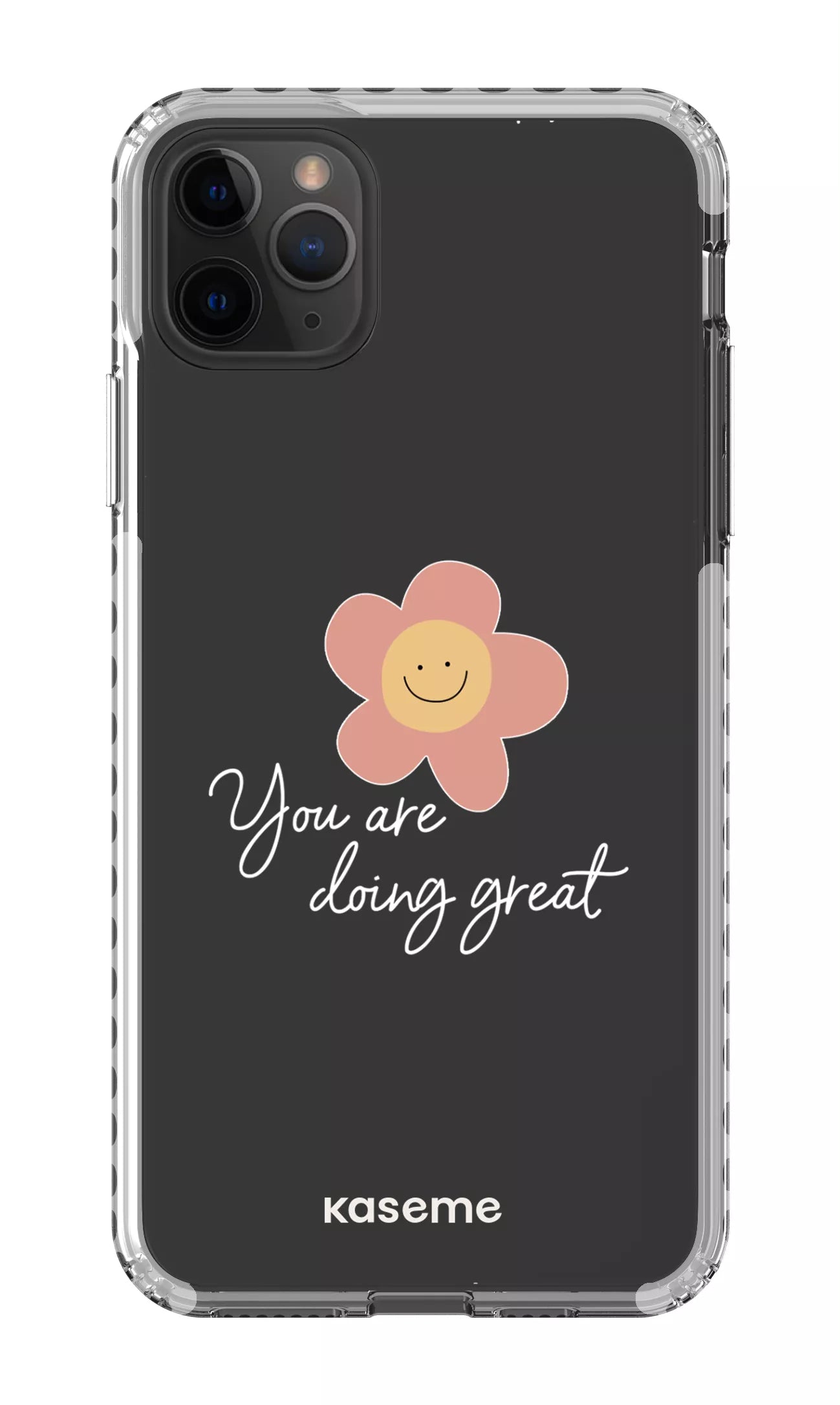 iPhone 11 Pro Max Clear Case - White Keep going Clear Case -