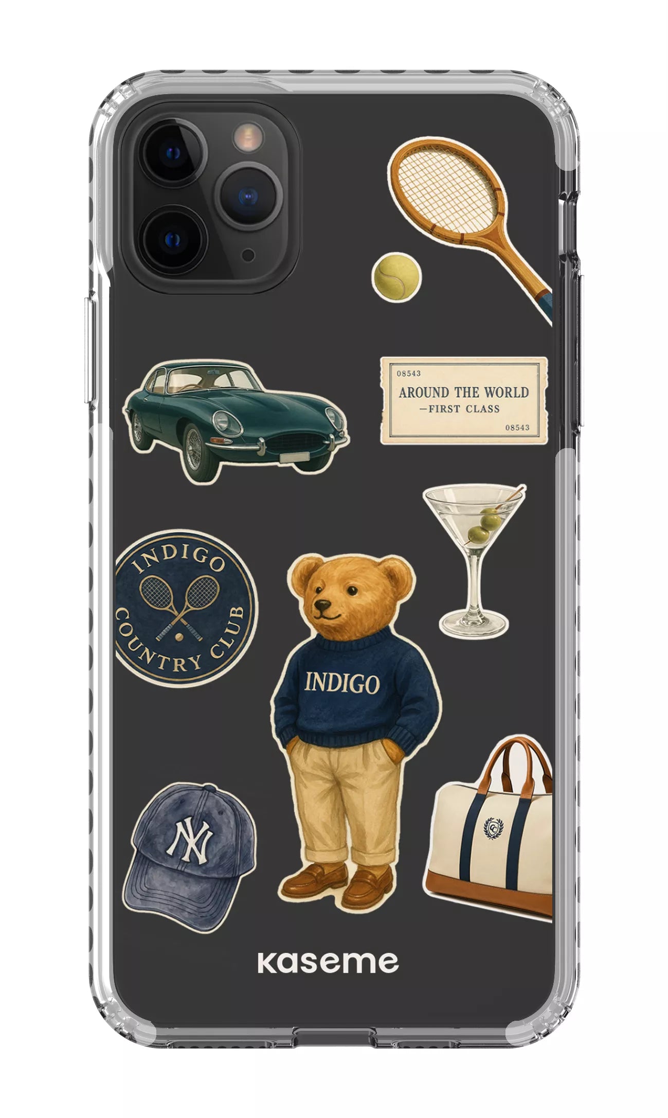 iPhone 11 Pro Max Clear Case - White Kingsley Clear Case -
