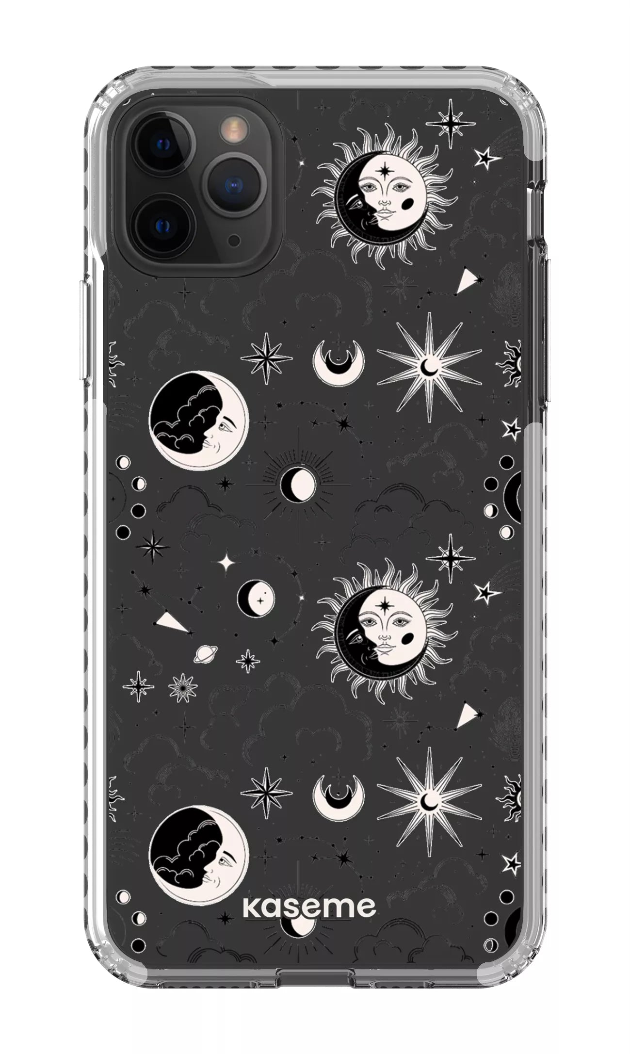 iPhone 11 Pro Max Clear Case - White Milky Way Black Clear Case -