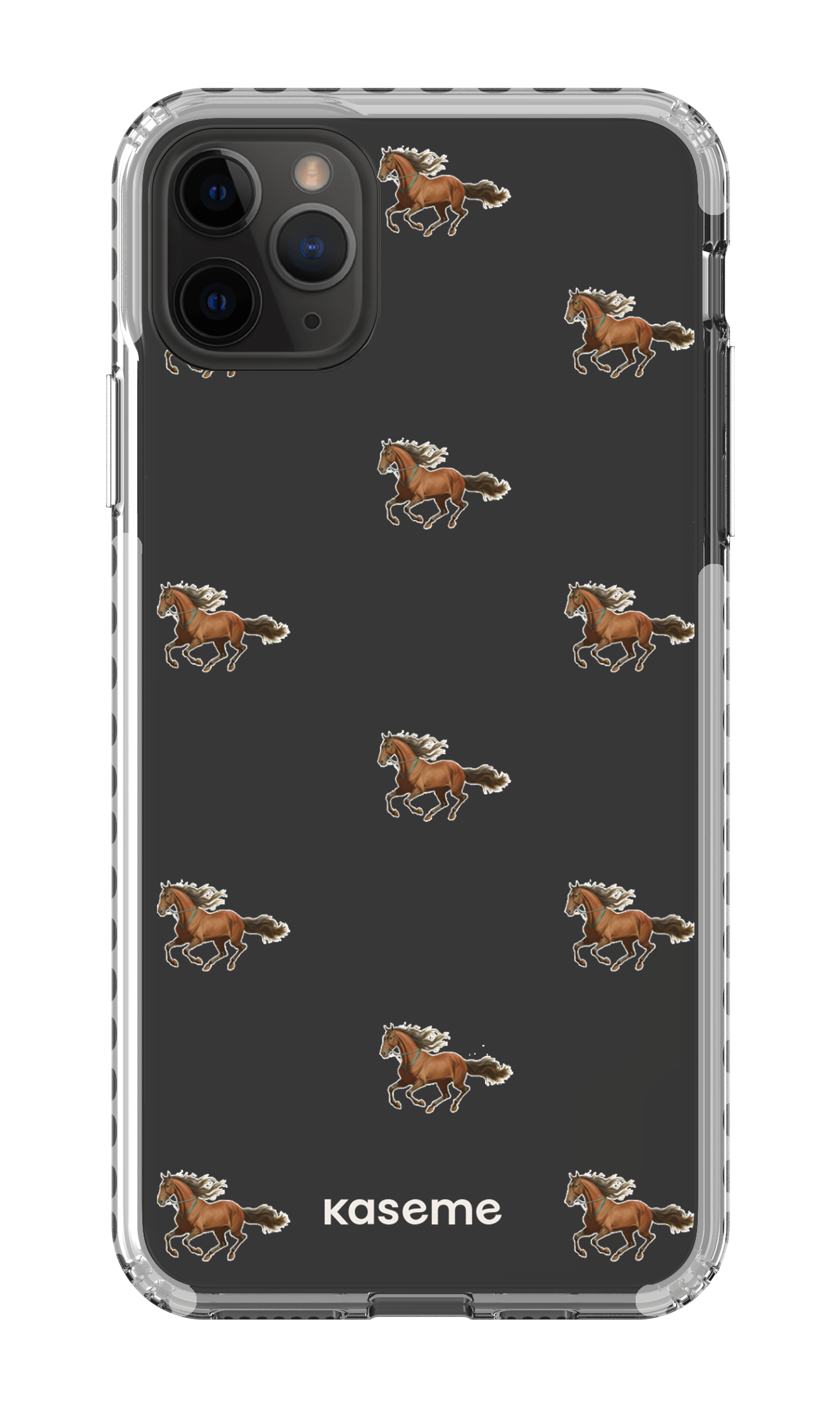 iPhone 11 Pro Max Clear Case - White Saddle Clear Case -