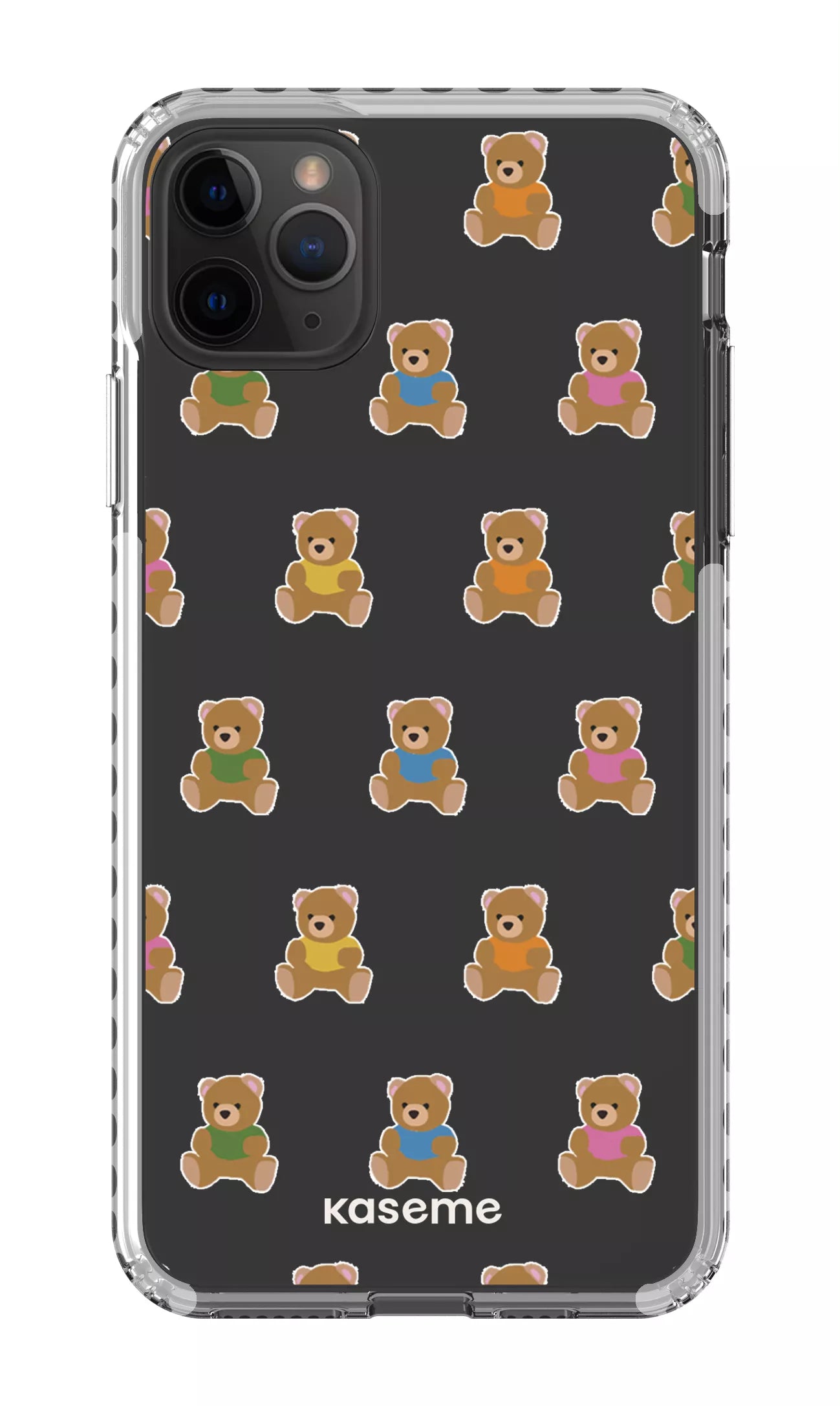 iPhone 11 Pro Max Clear Case - White Teddy Clear Case -