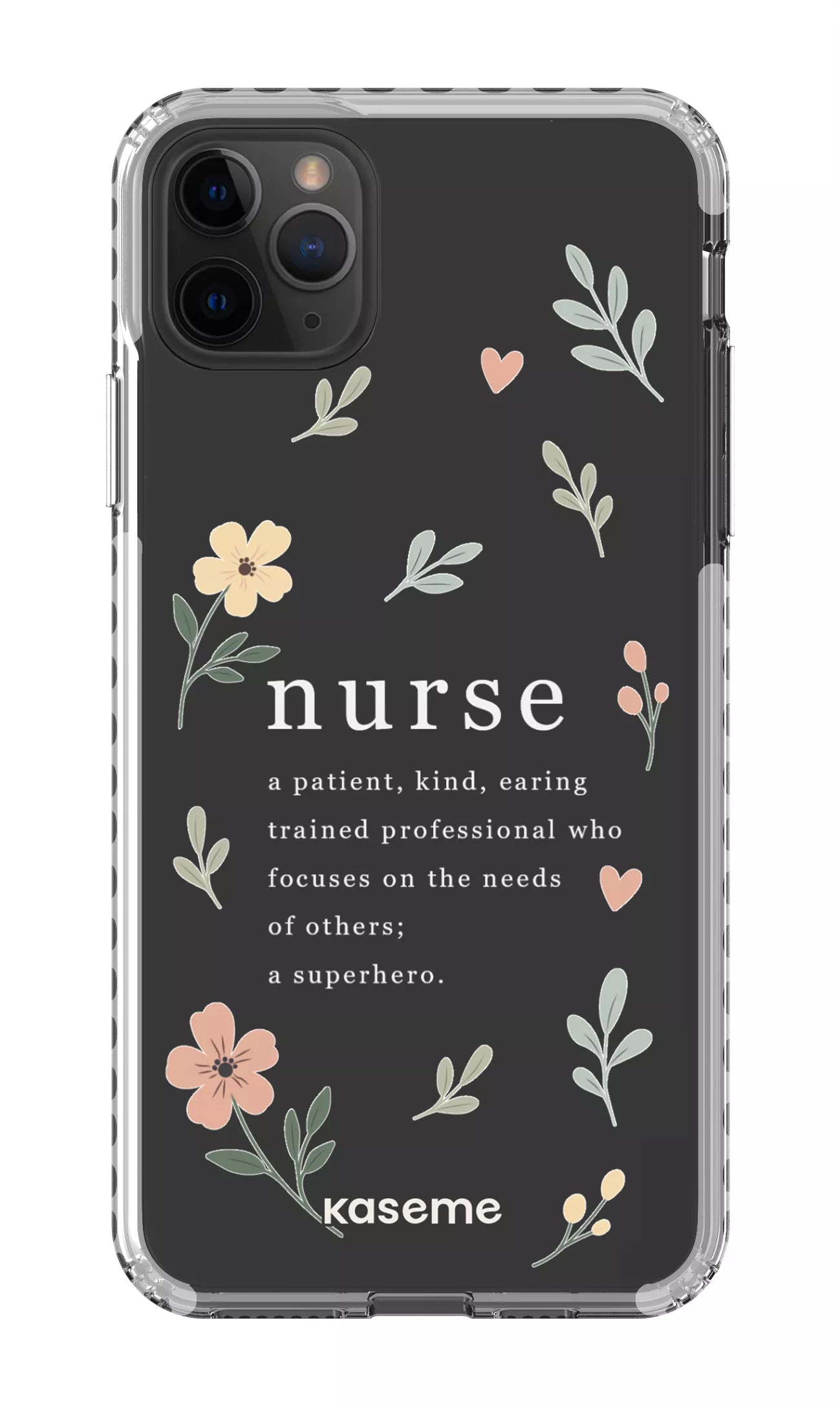 iPhone 11 Pro Max Clear Case - White With Heart Clear Case -